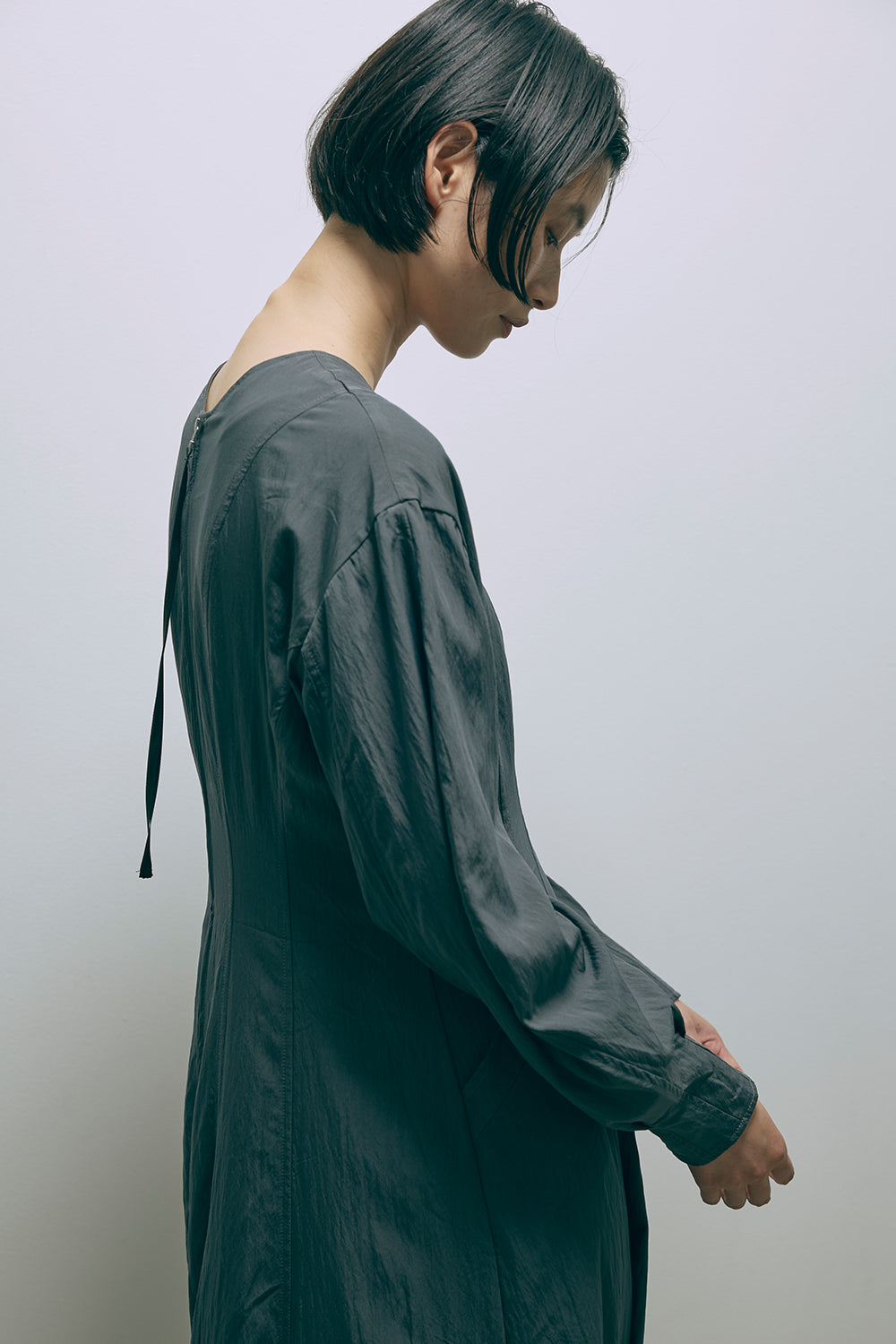 Volume Sleeve Soft Flare Dress