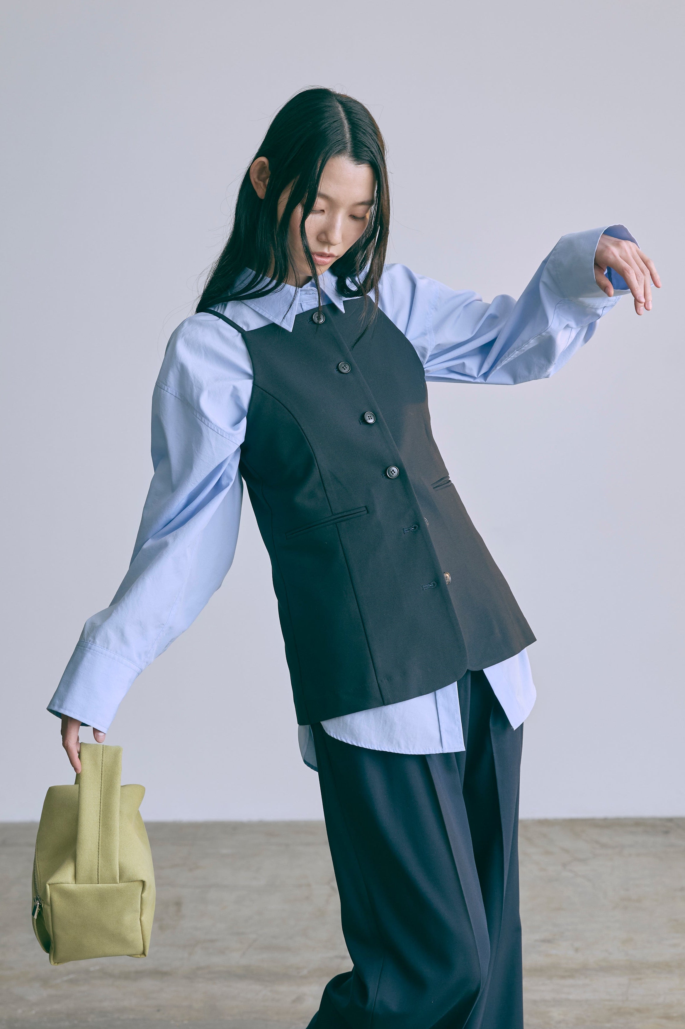 着用カラー:サックス モデル身長:174cm