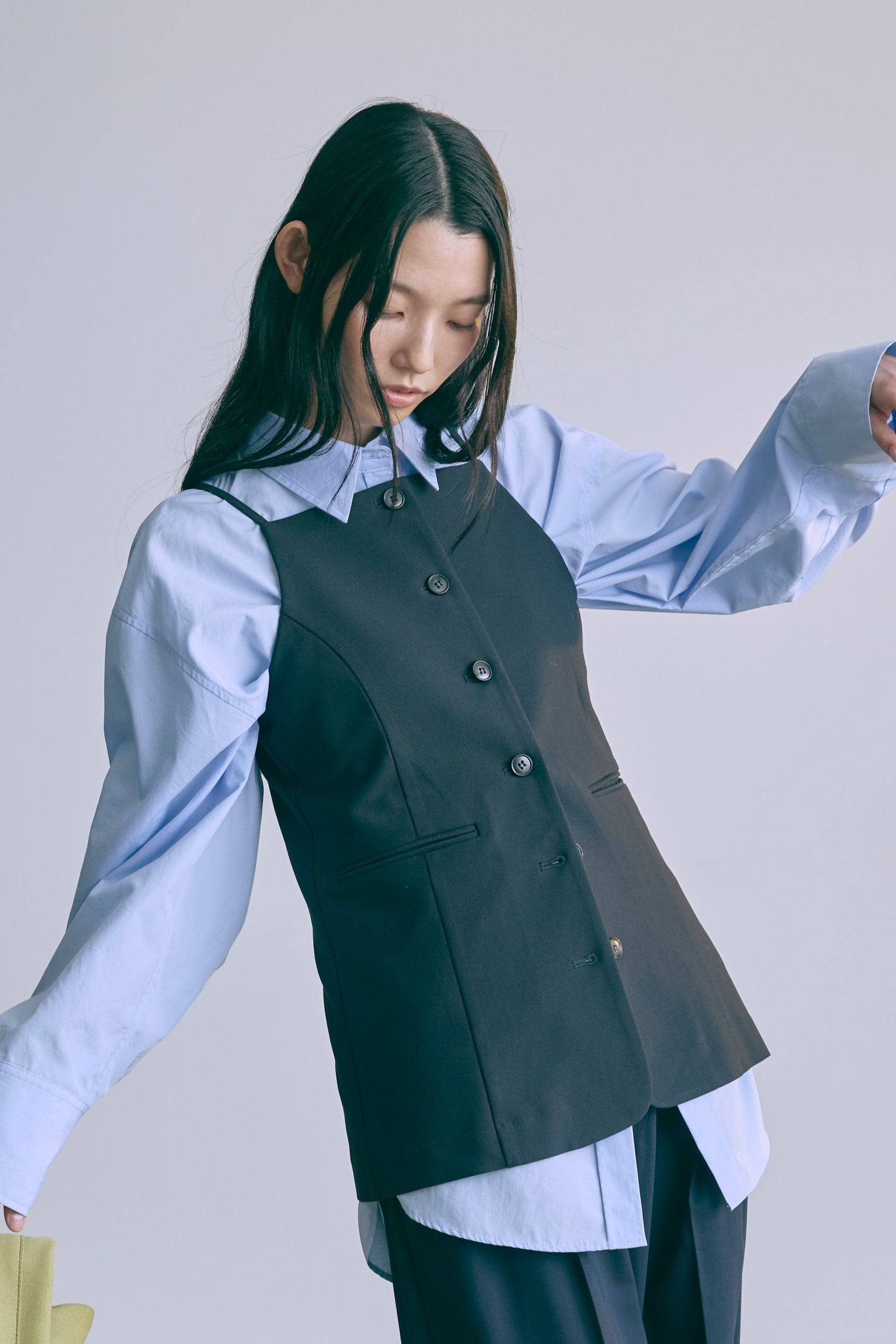 着用カラー:ネイビー モデル身長:174㎝