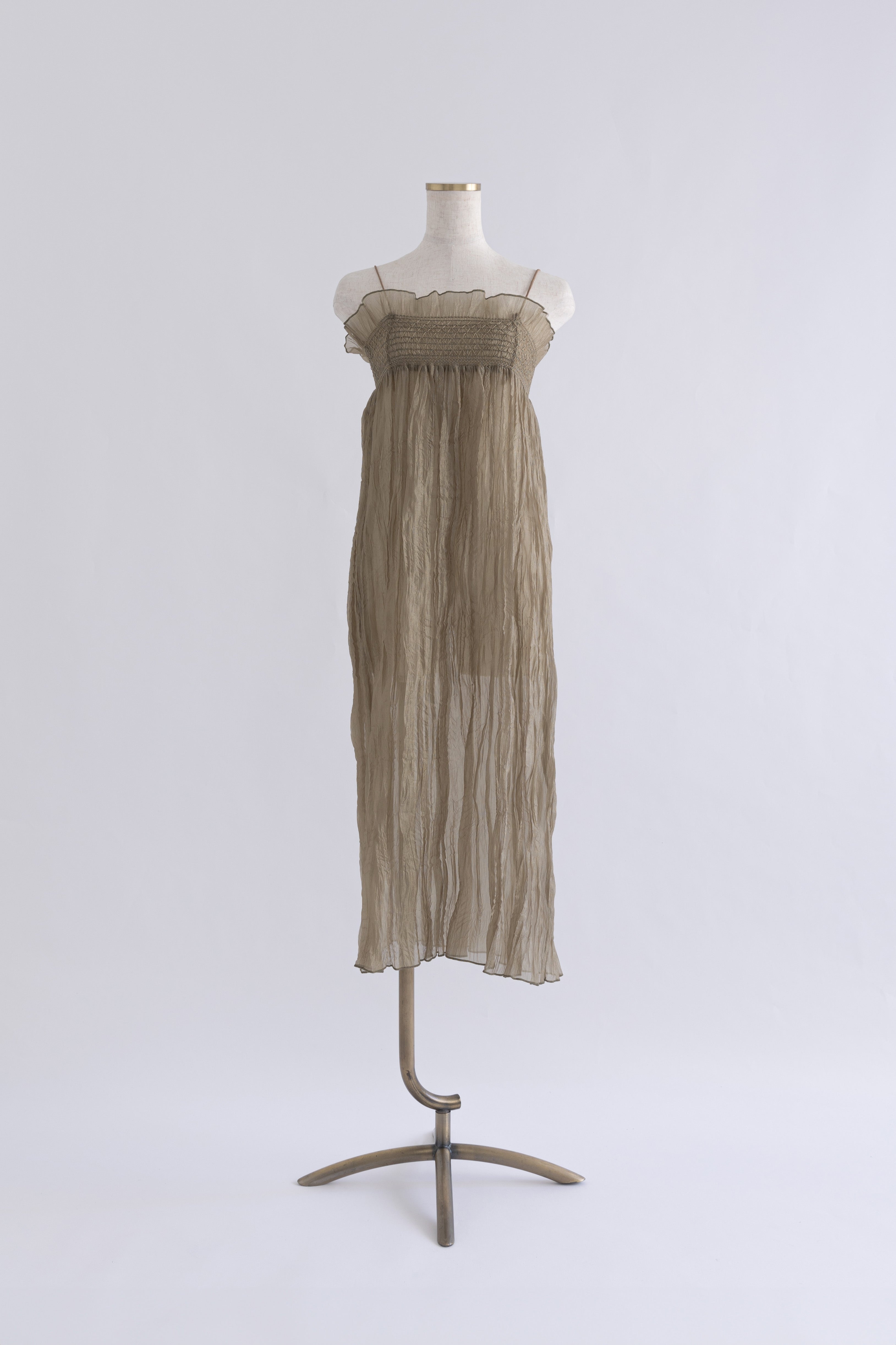 2Way Sheer Crinkled Skirt Dress