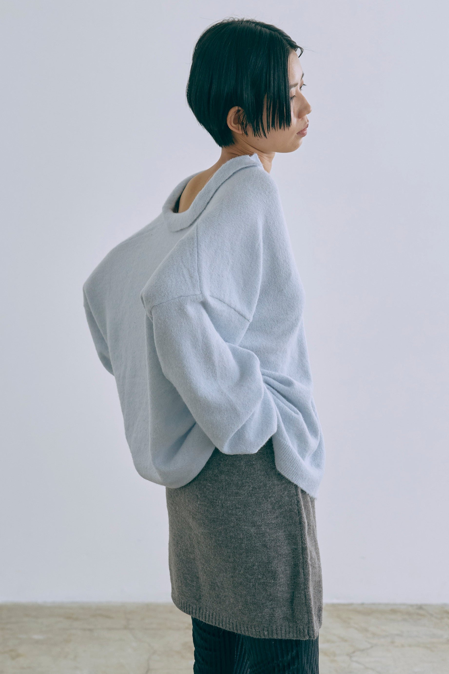 Alpaca-Touch Knit Mini Skirt