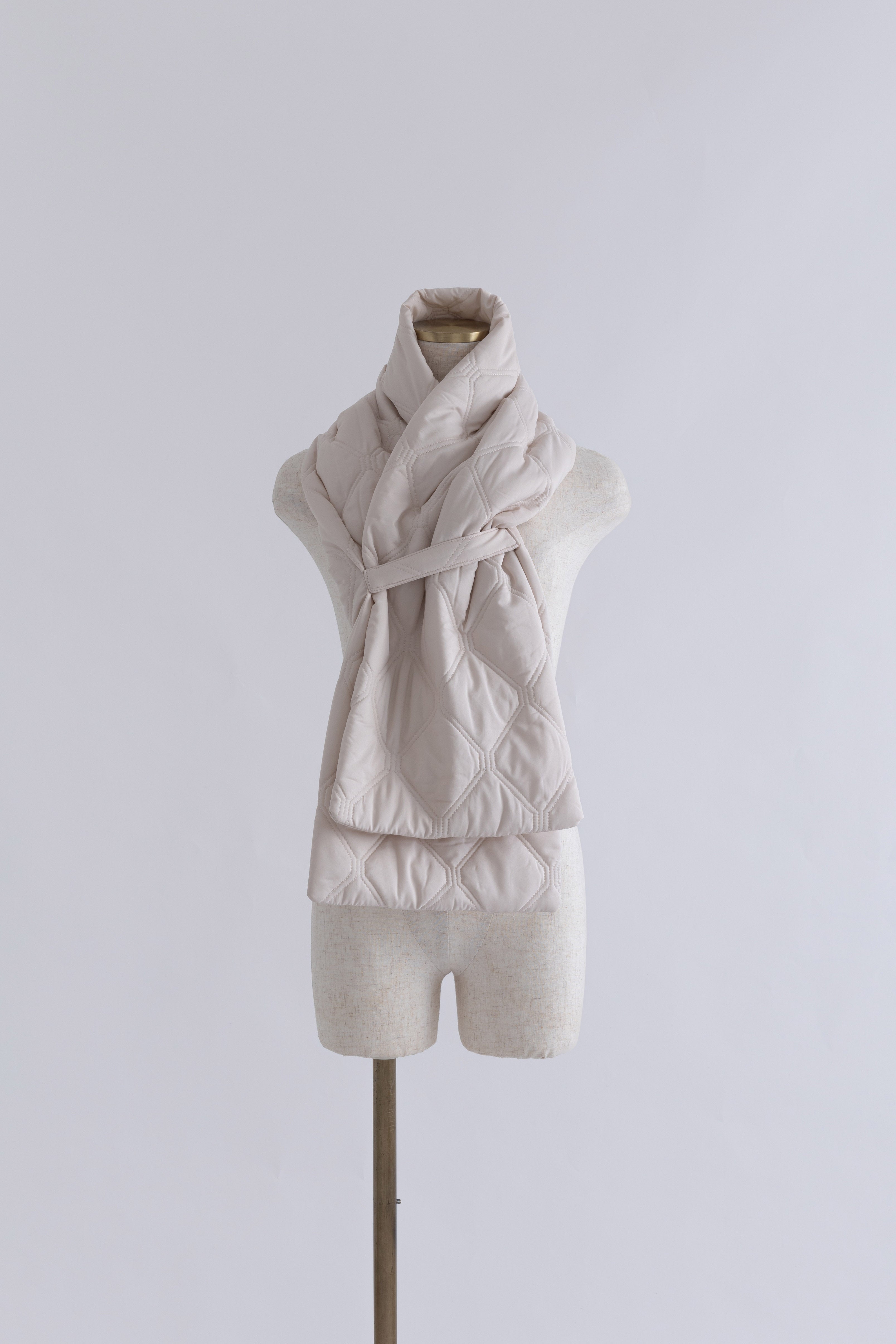 Quilting Muffler アイボリー model:178cm NADIA