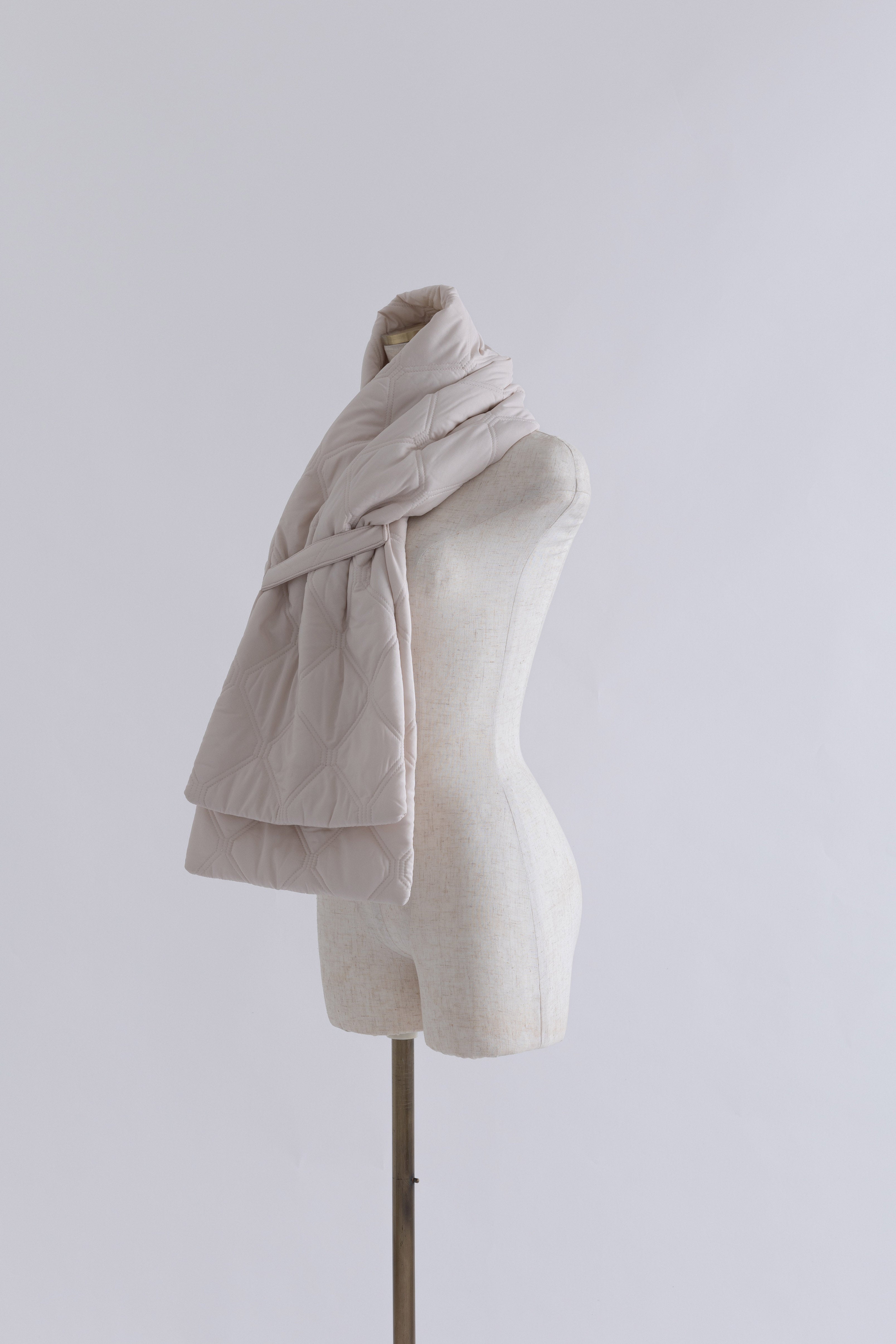 Quilting Muffler アイボリー model:178cm NADIA