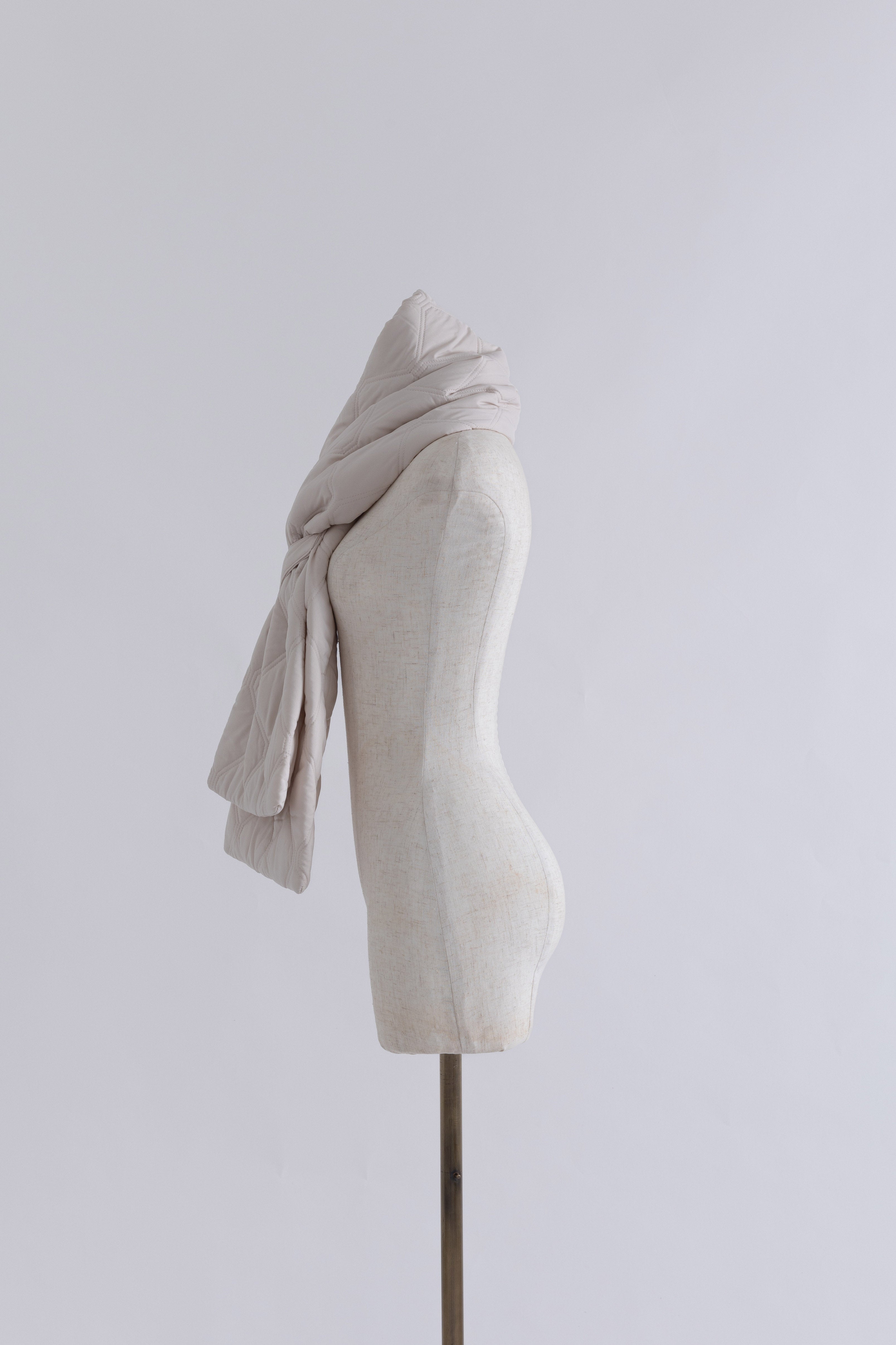 Quilting Muffler アイボリー model:178cm NADIA