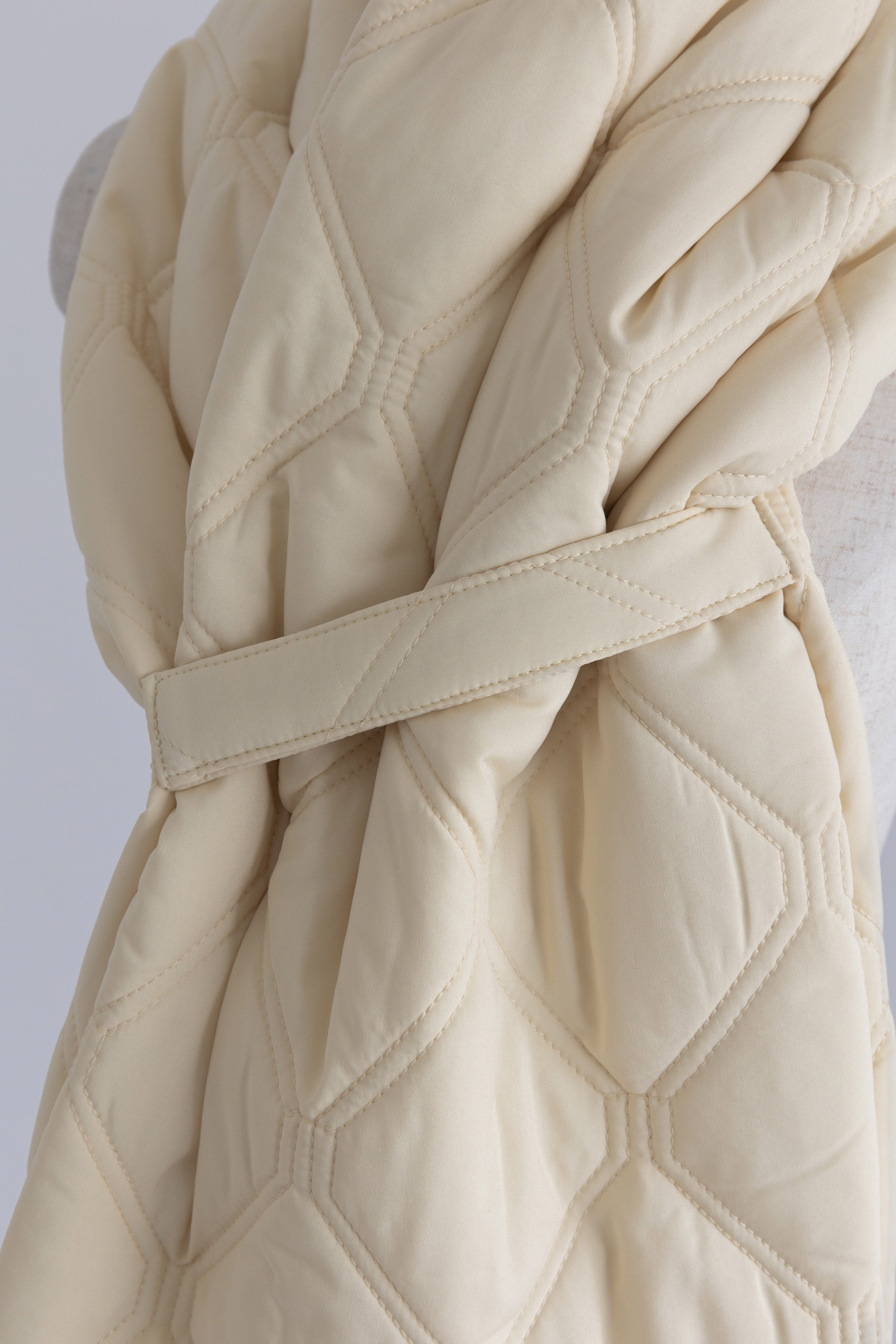 Quilting Muffler イエロー model:178cm NADIA
