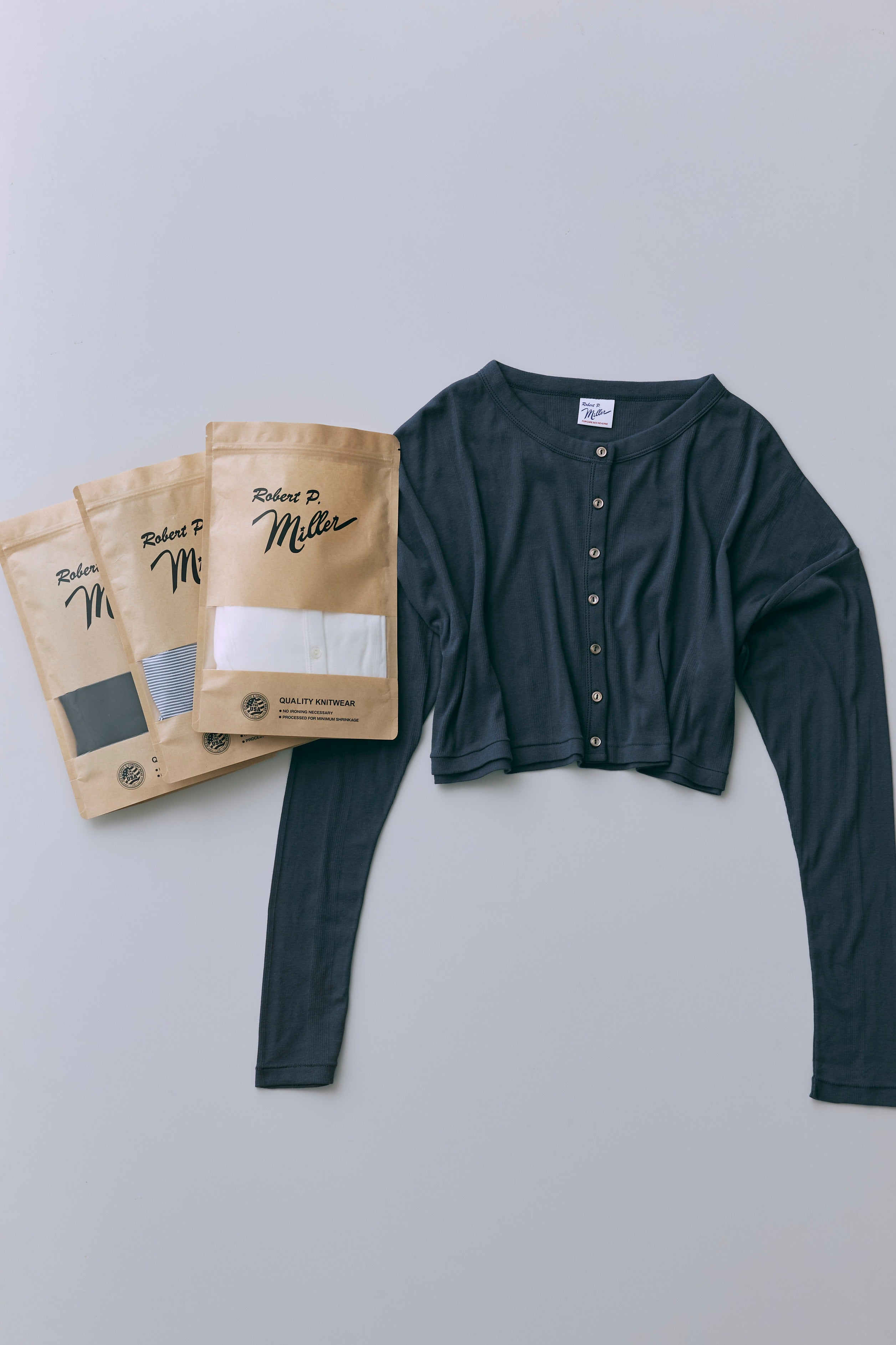 【Miller】LightPrib Cardigan ネイビー