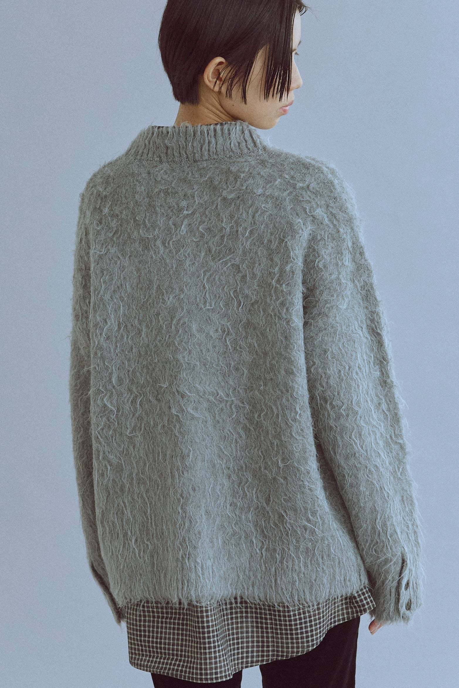 Brashed Shaggy Cardigan