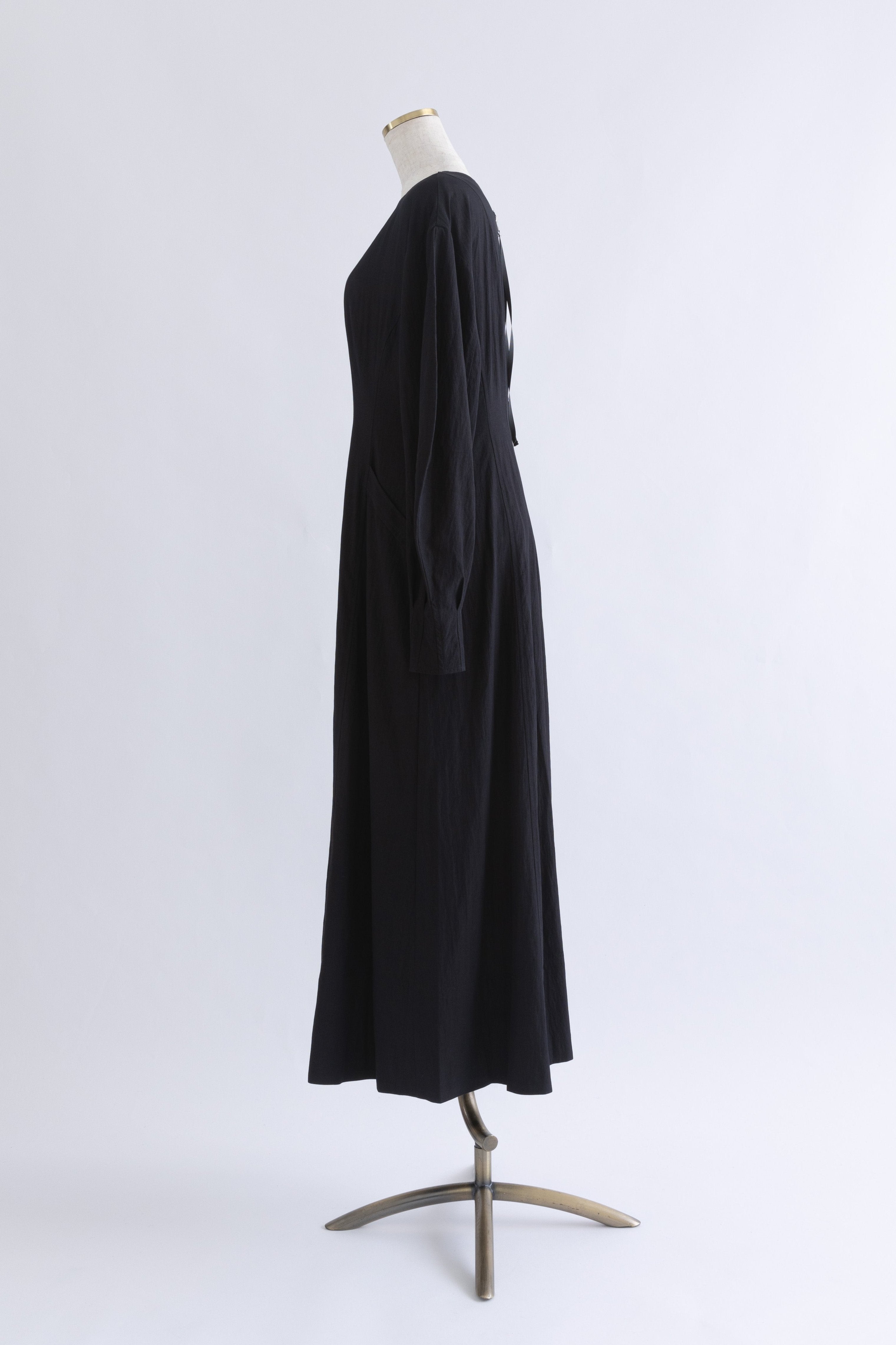 Volume Sleeve Soft Flare Dress