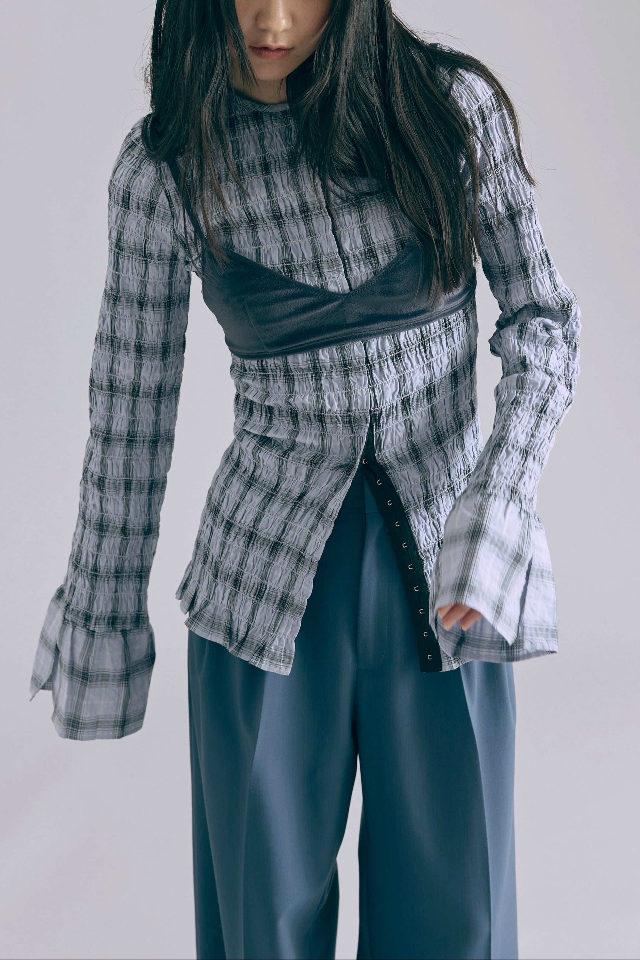 着用カラー:ブルー モデル身長:165㎝