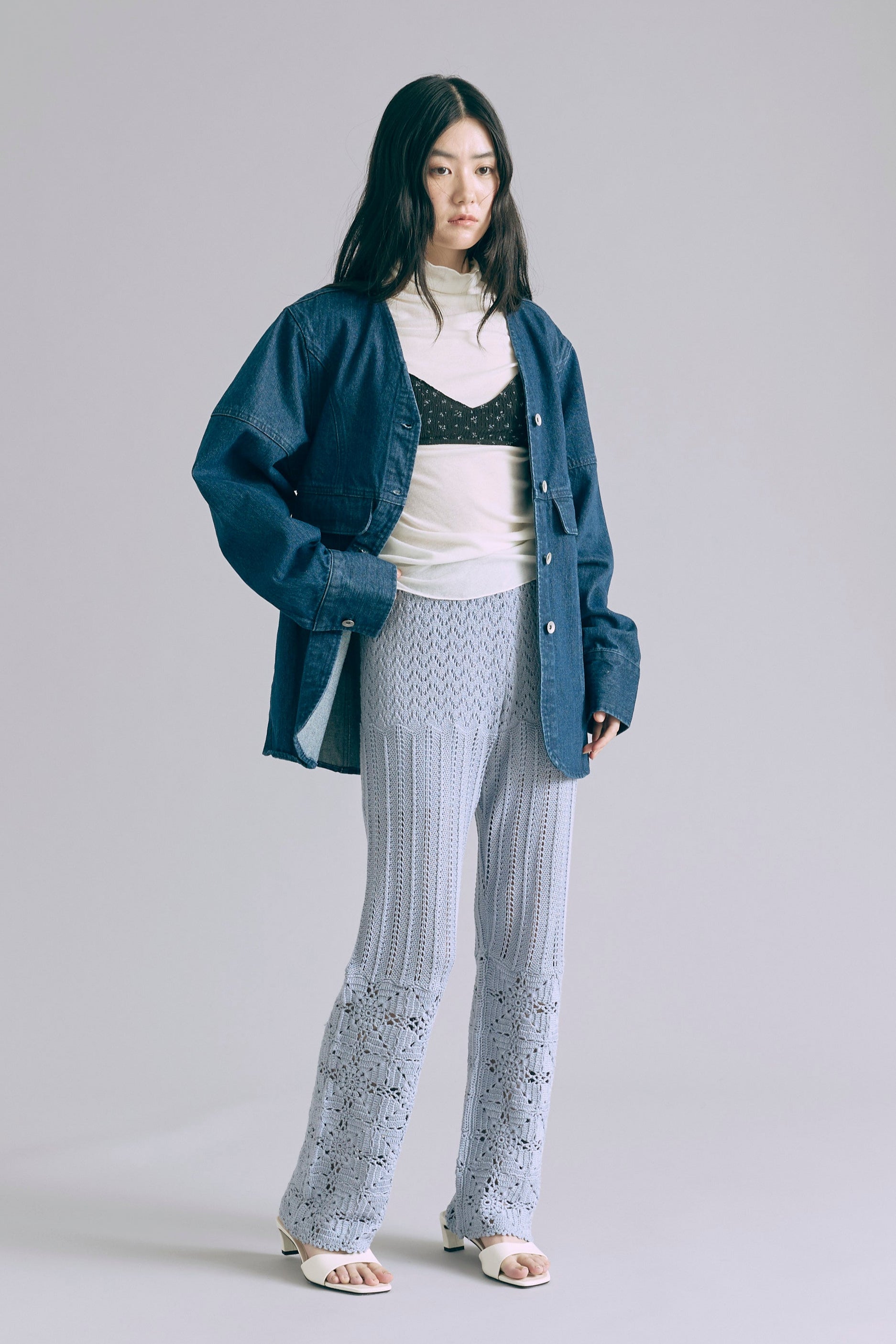 着用カラー:ブルー 着用サイズ:1 モデル身長:165cm