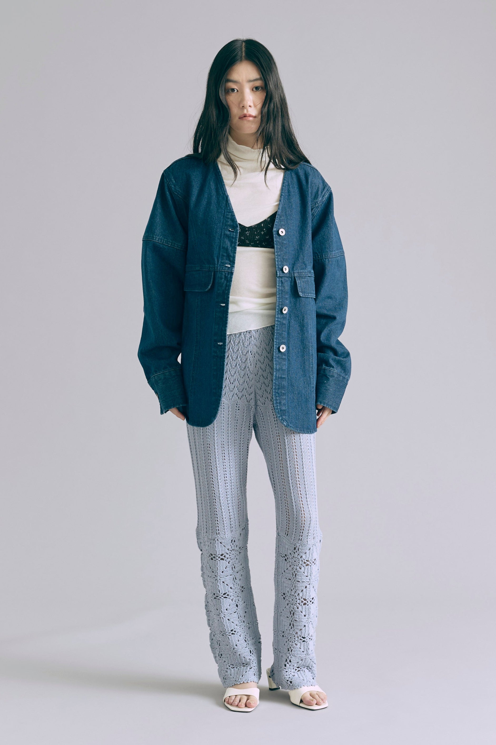 着用カラー:ブルー 着用サイズ:1 モデル身長:165cm