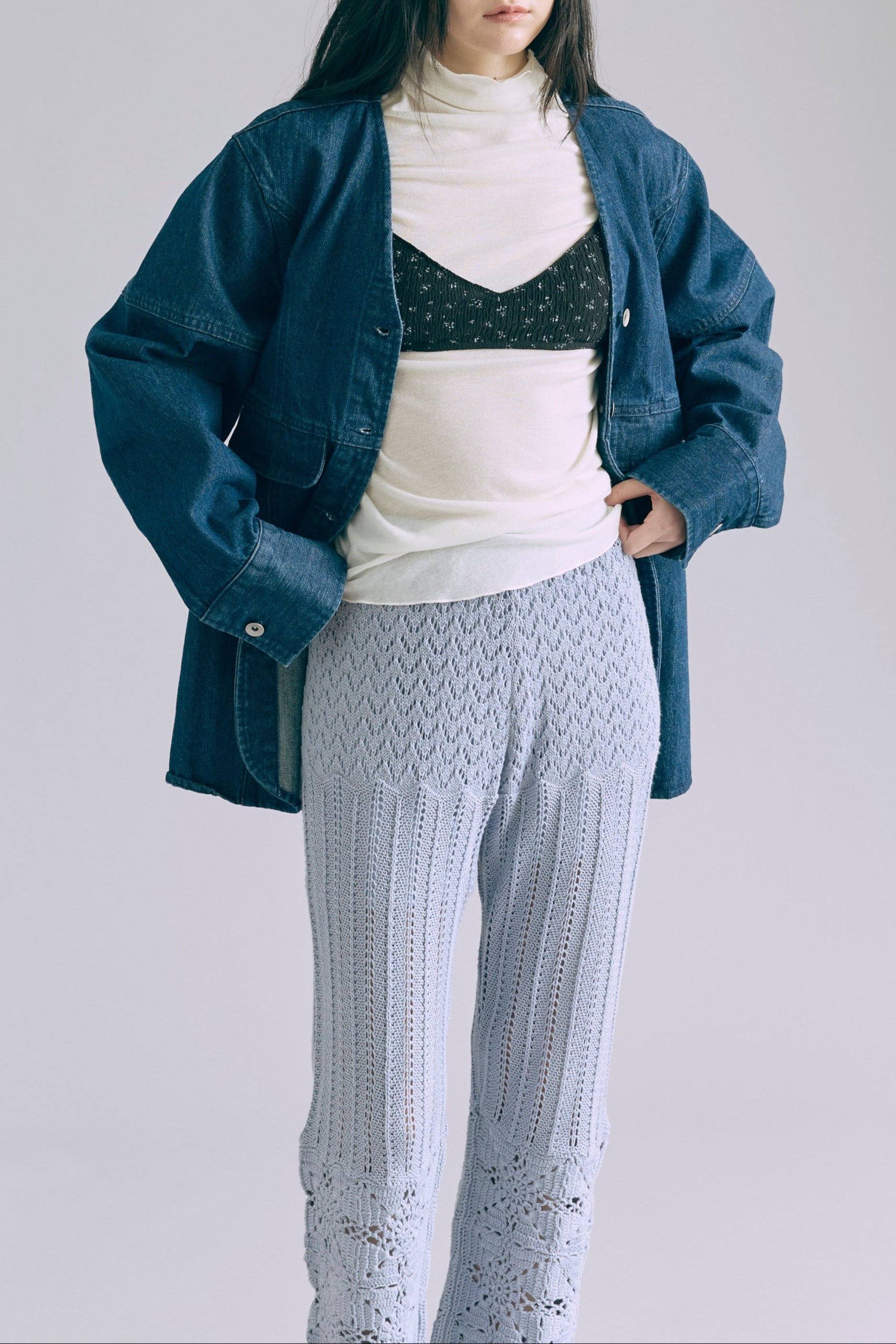 着用カラー:ブルー 着用サイズ:1 モデル身長:165cm