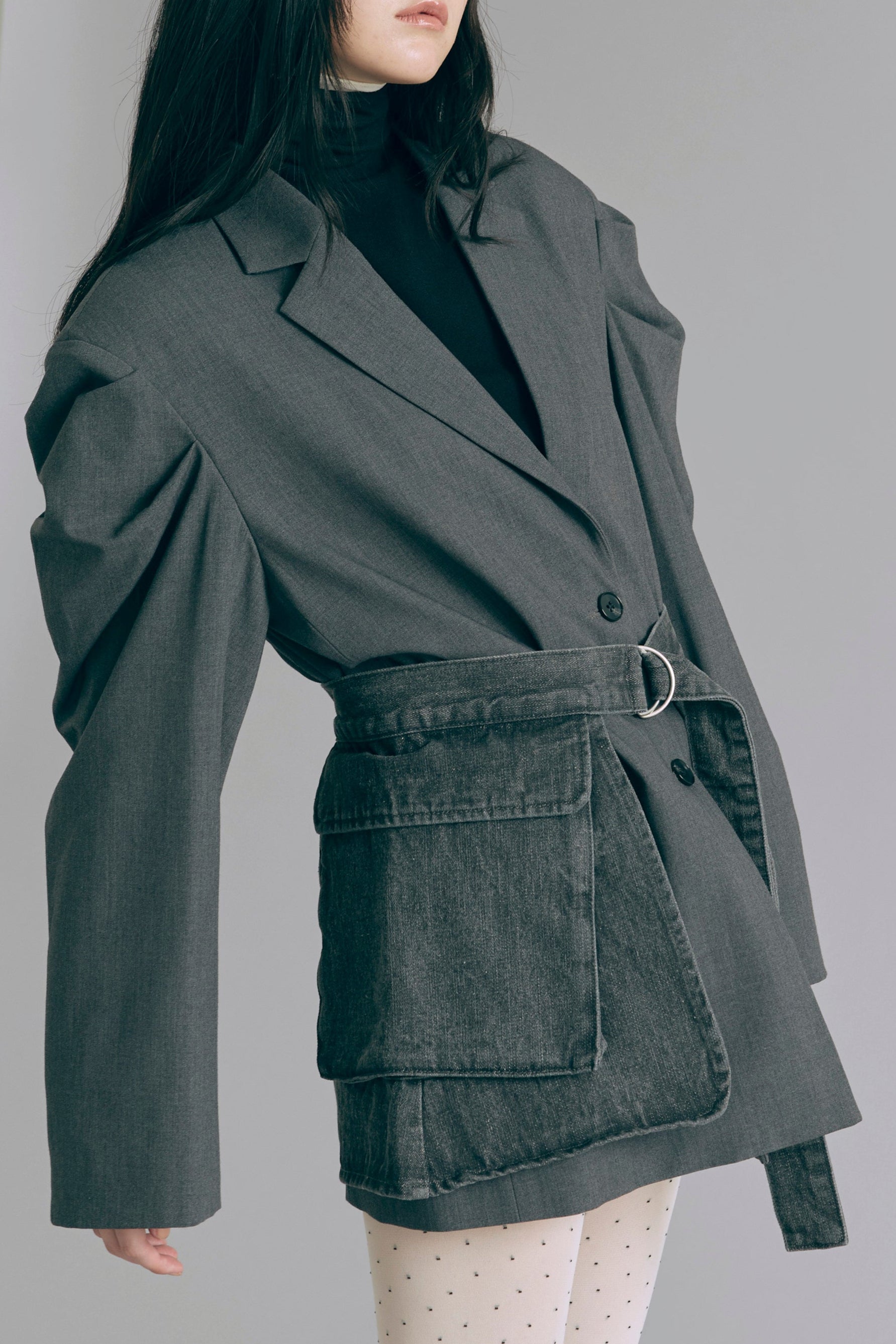 着用カラー:グレー モデル身長:165㎝