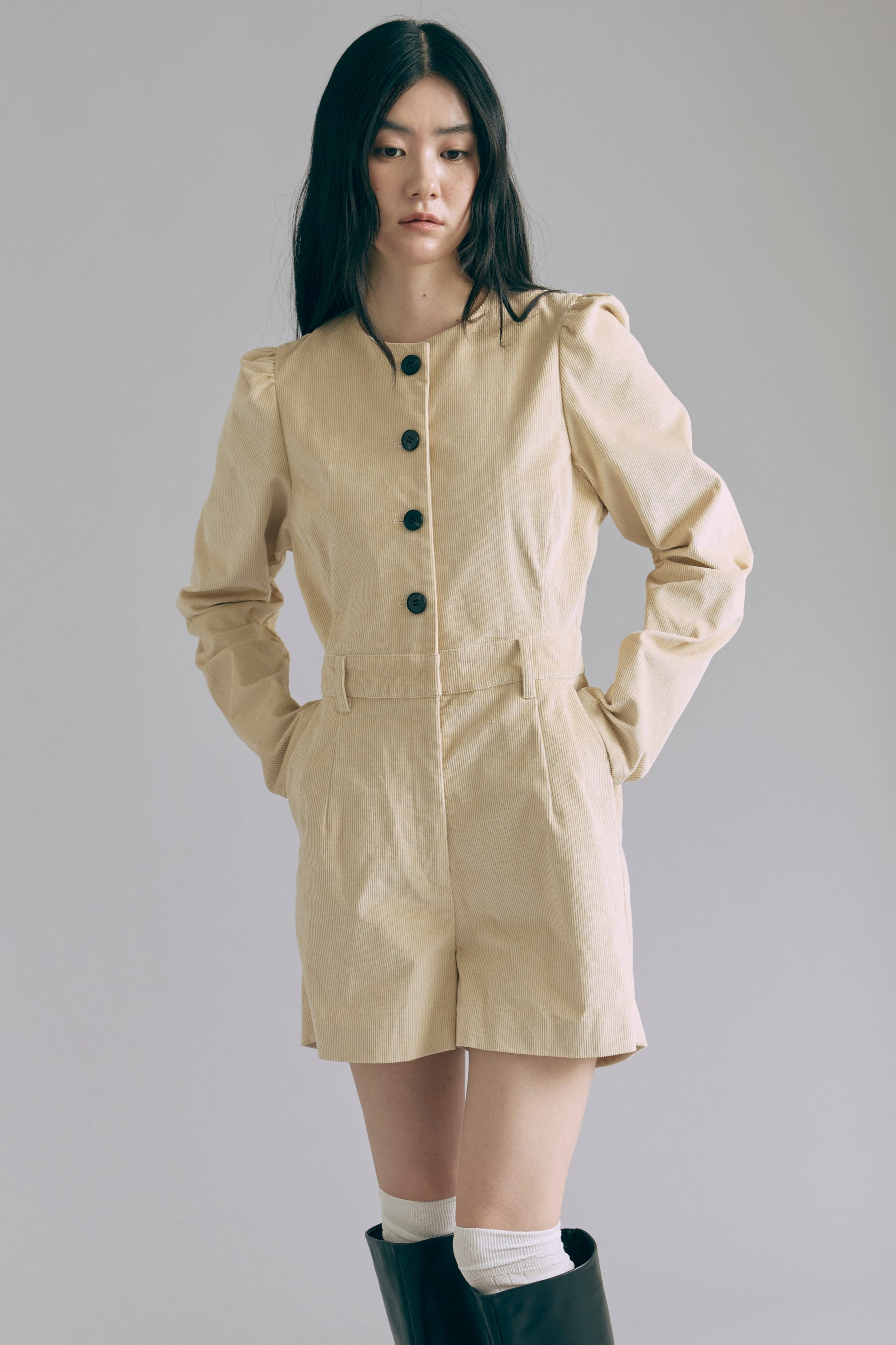 着用カラー:アイボリー 着用サイズ:1 モデル身長:165cm