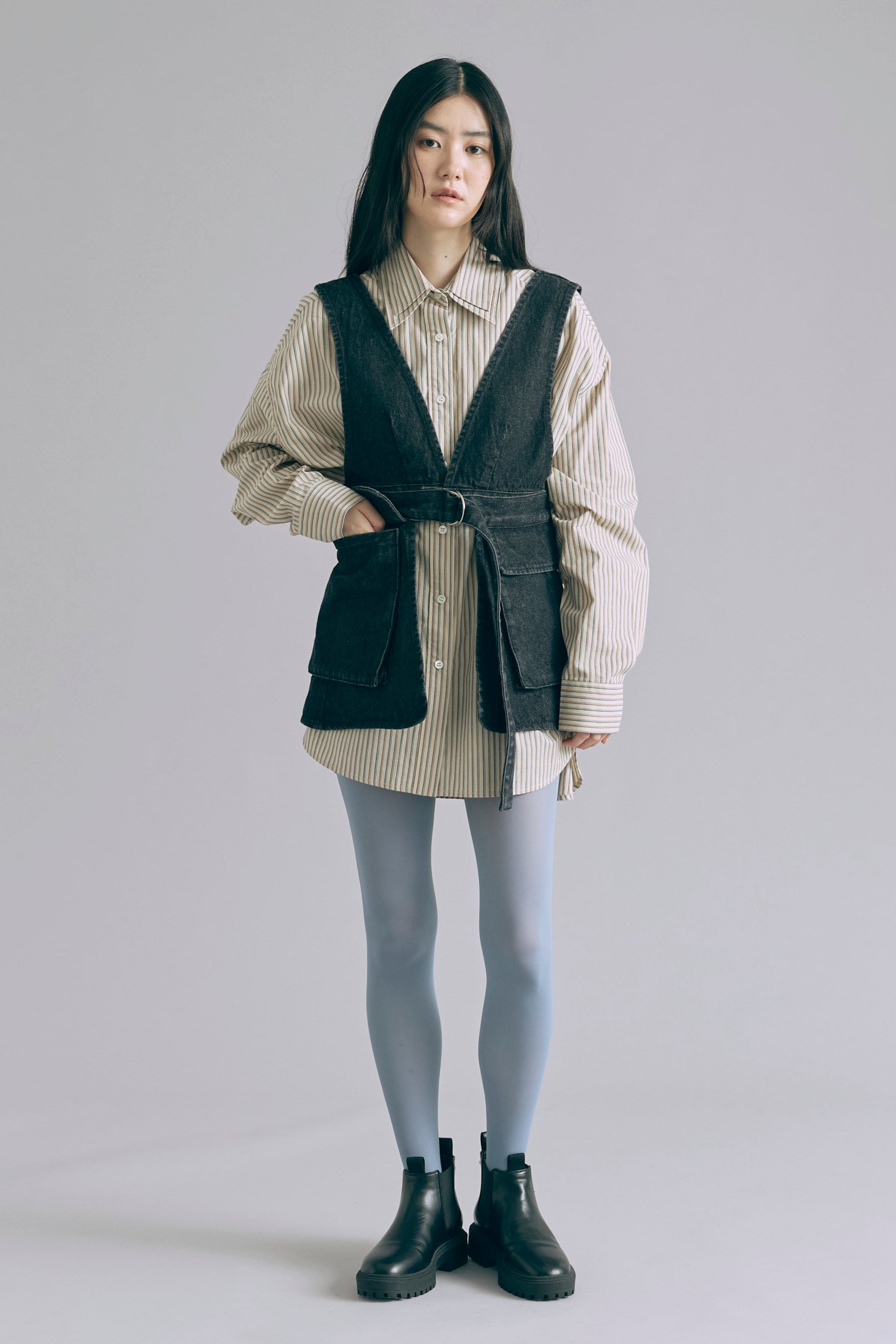 着用カラー:ベージュ モデル身長:165㎝