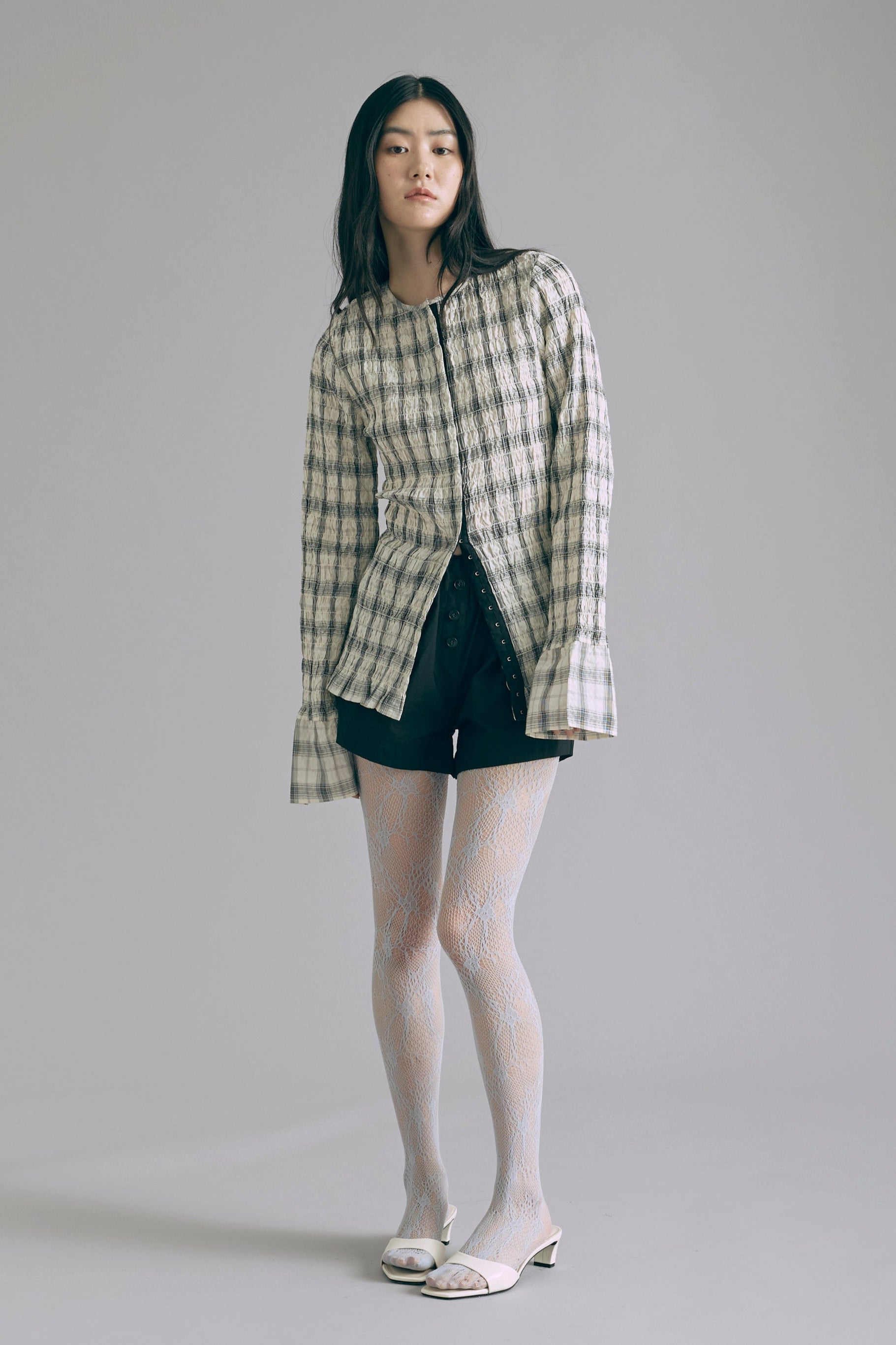 着用カラー:アイボリー モデル身長:165㎝