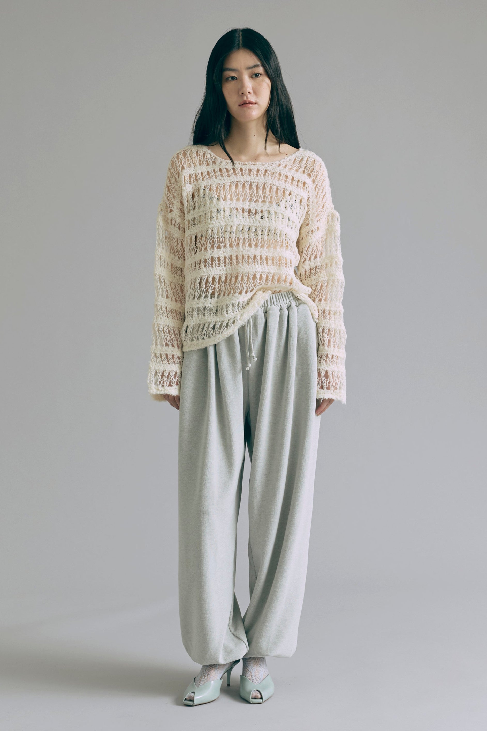 着用カラー:アイボリー モデル身長:165㎝