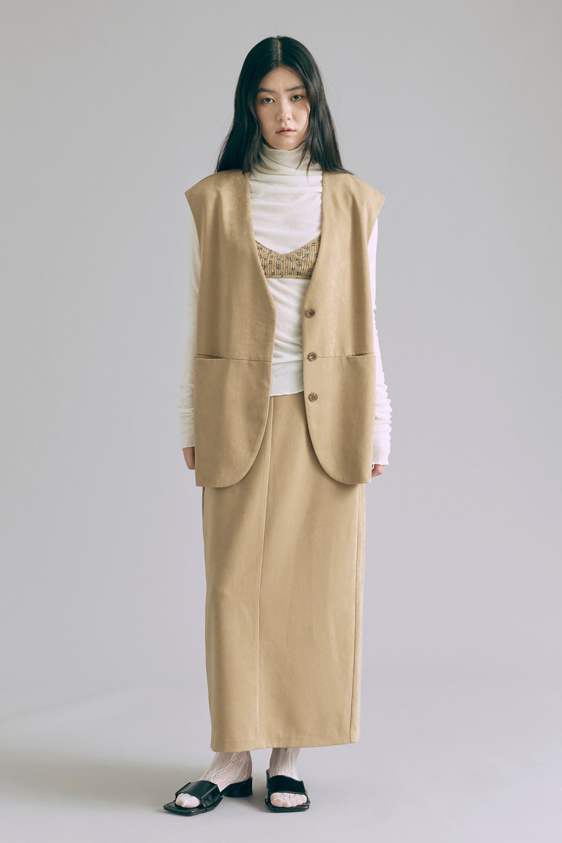 着用カラー:アイボリー モデル身長:165㎝