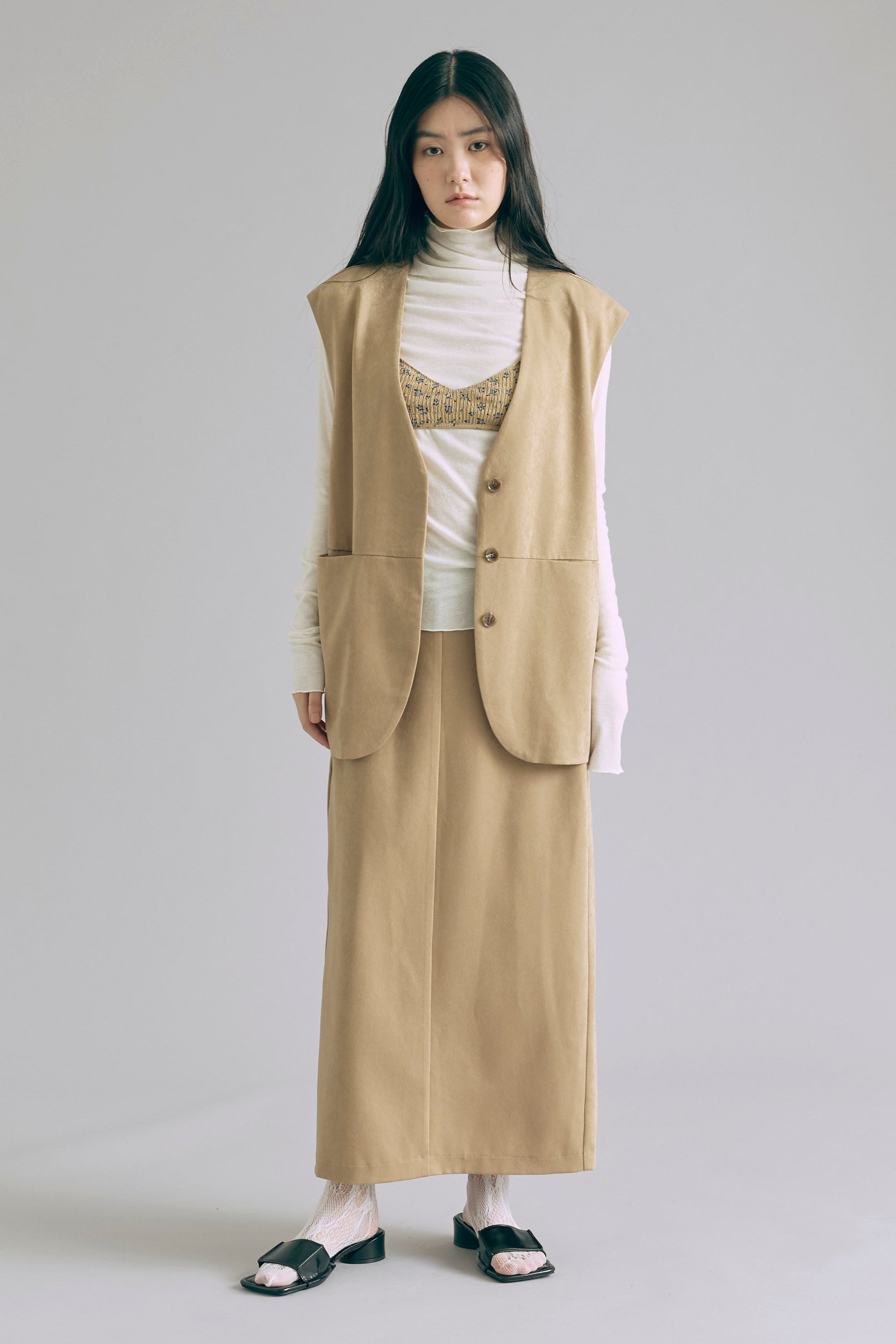 着用カラー:ベージュ モデル身長:165㎝