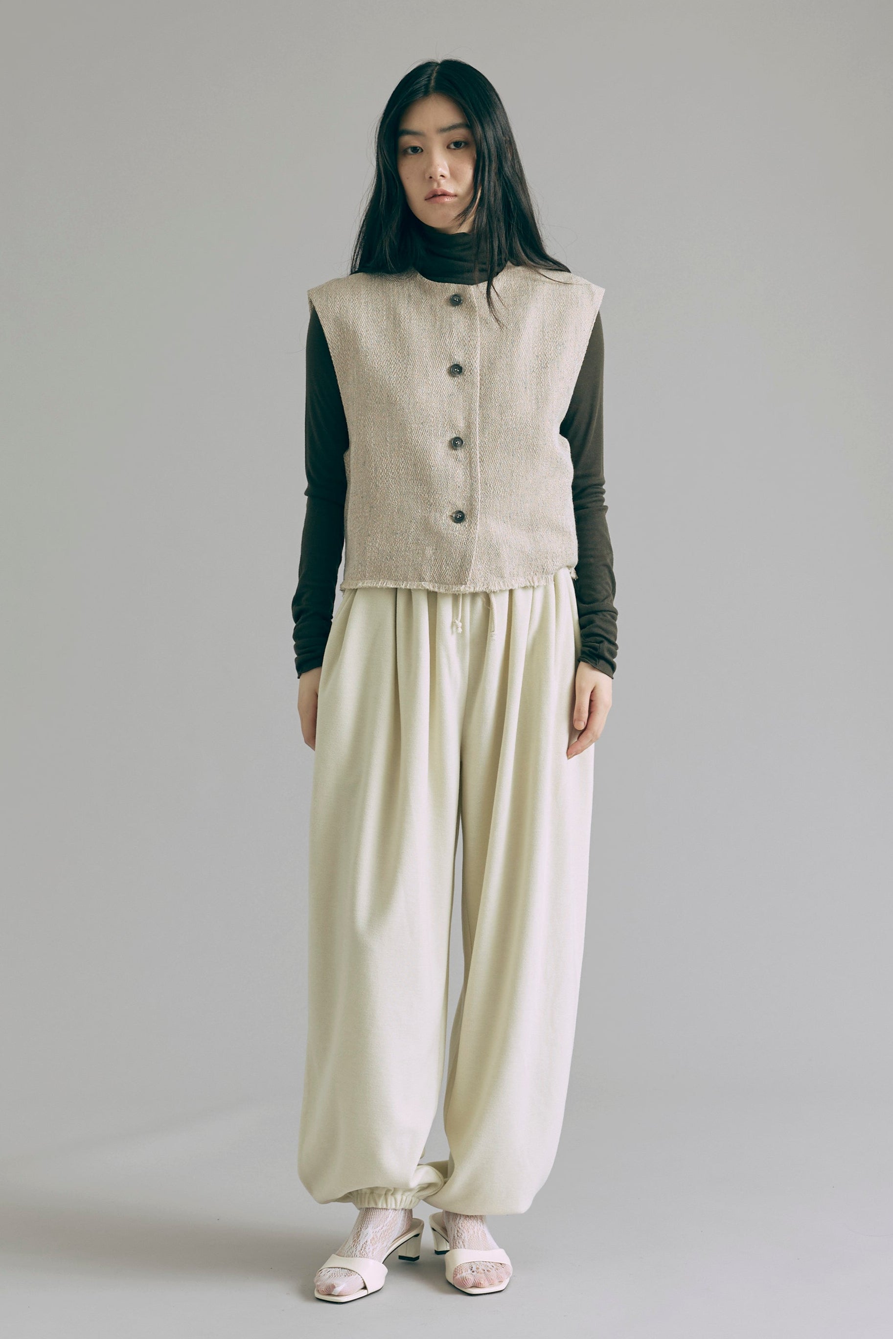 着用カラー:アイボリー 着用サイズ:1 モデル身長:165cm