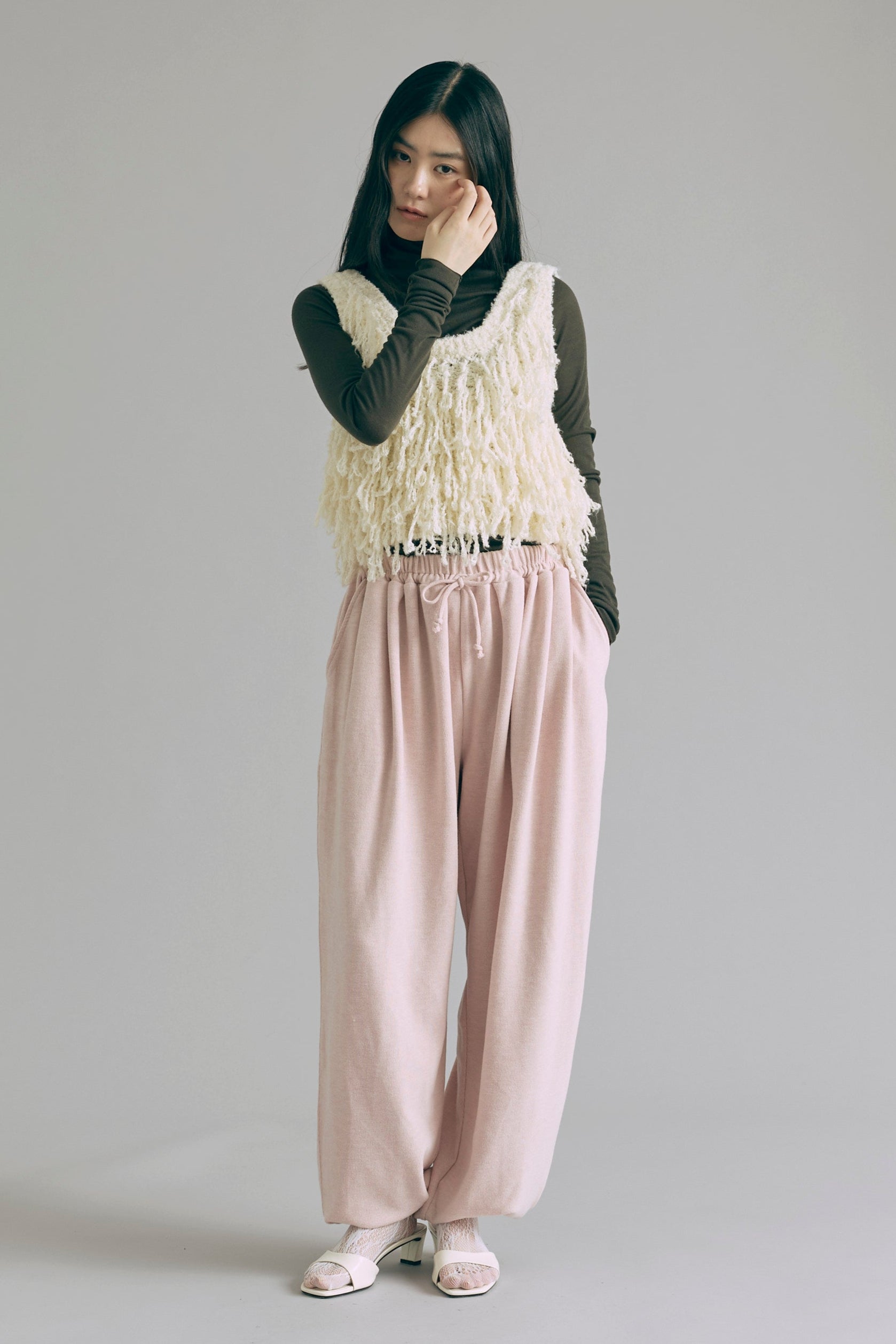 着用カラー:アイボリー モデル身長:165㎝