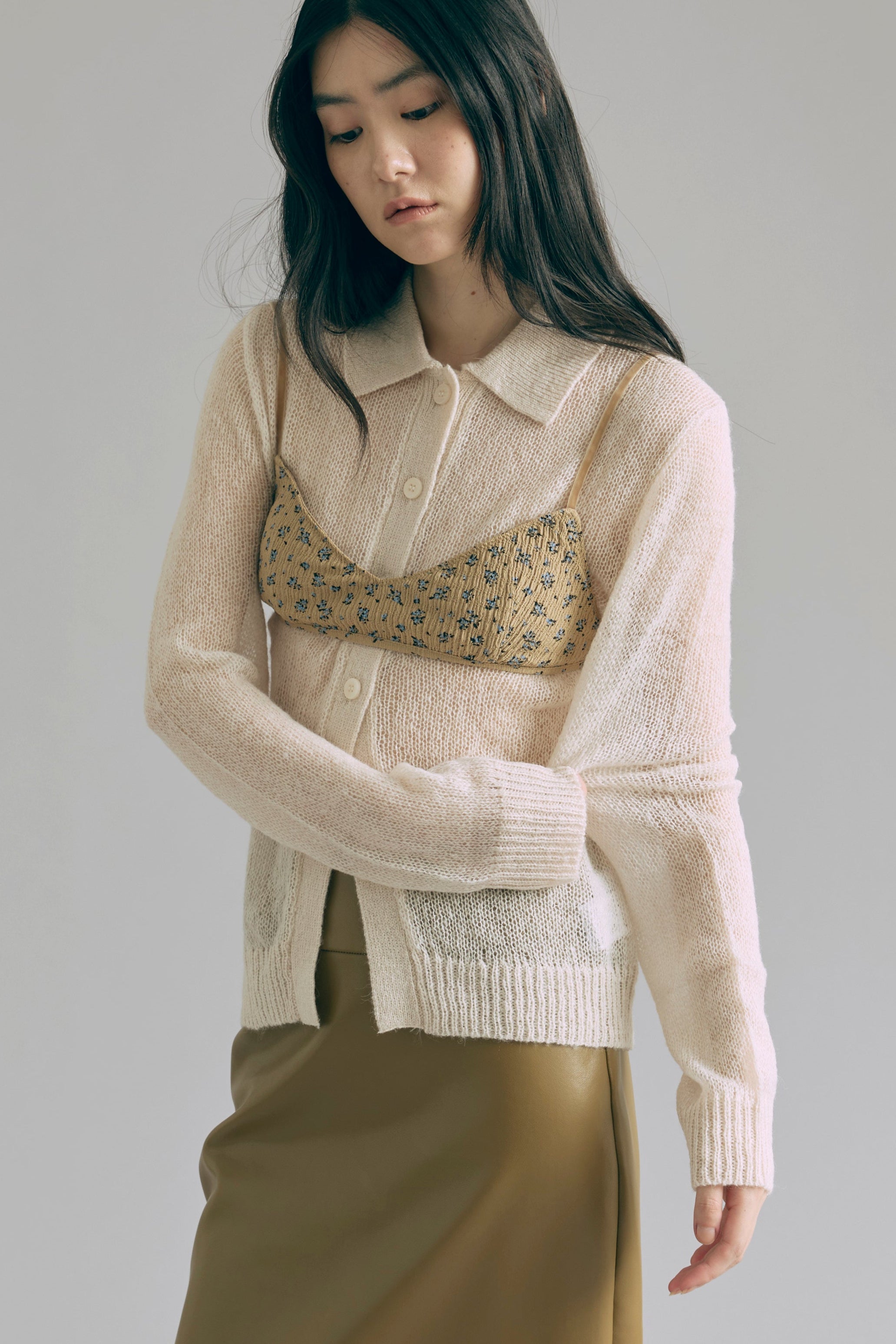 着用カラー:アイボリー モデル身長:165㎝