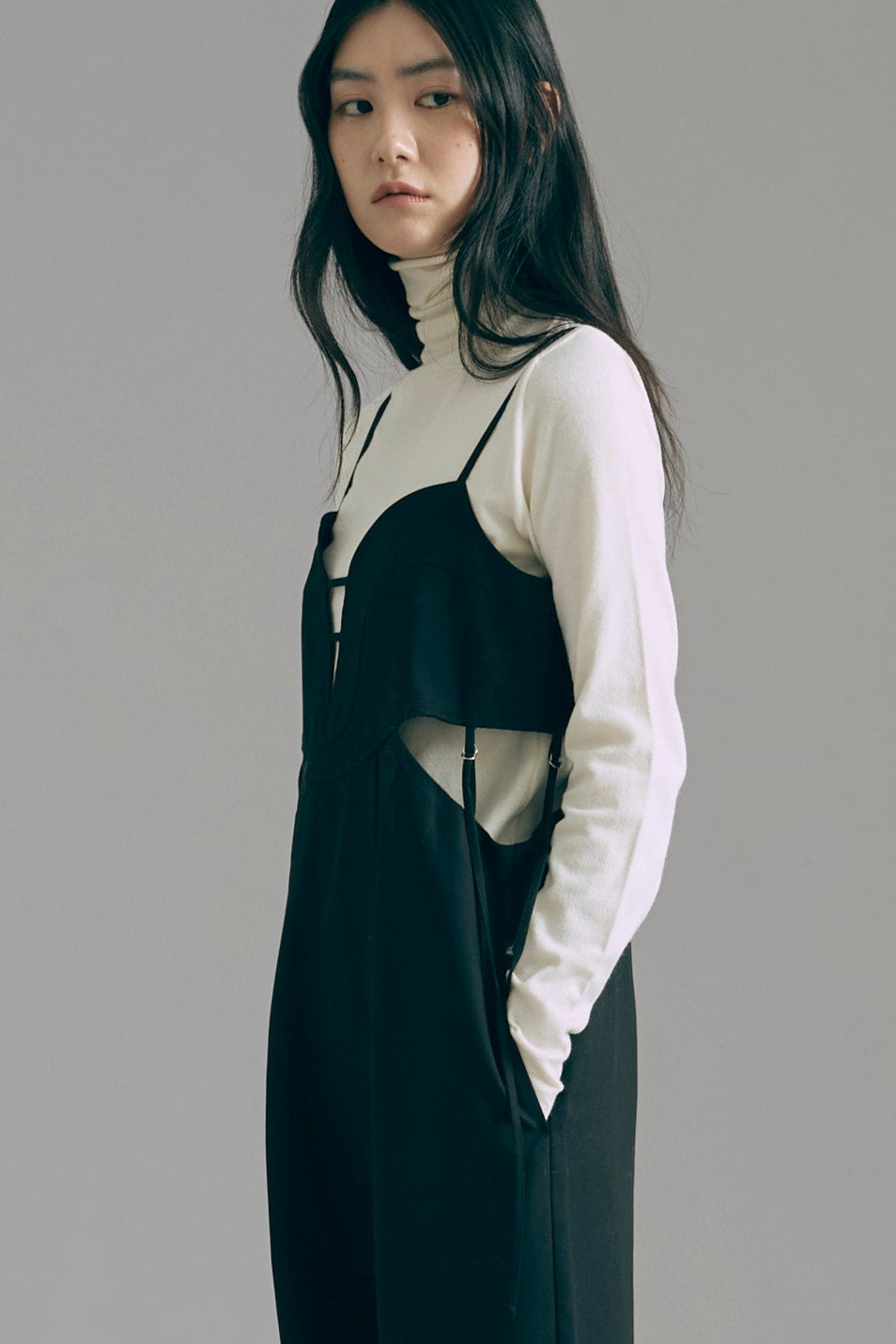着用カラー:アイボリー モデル身長:165㎝