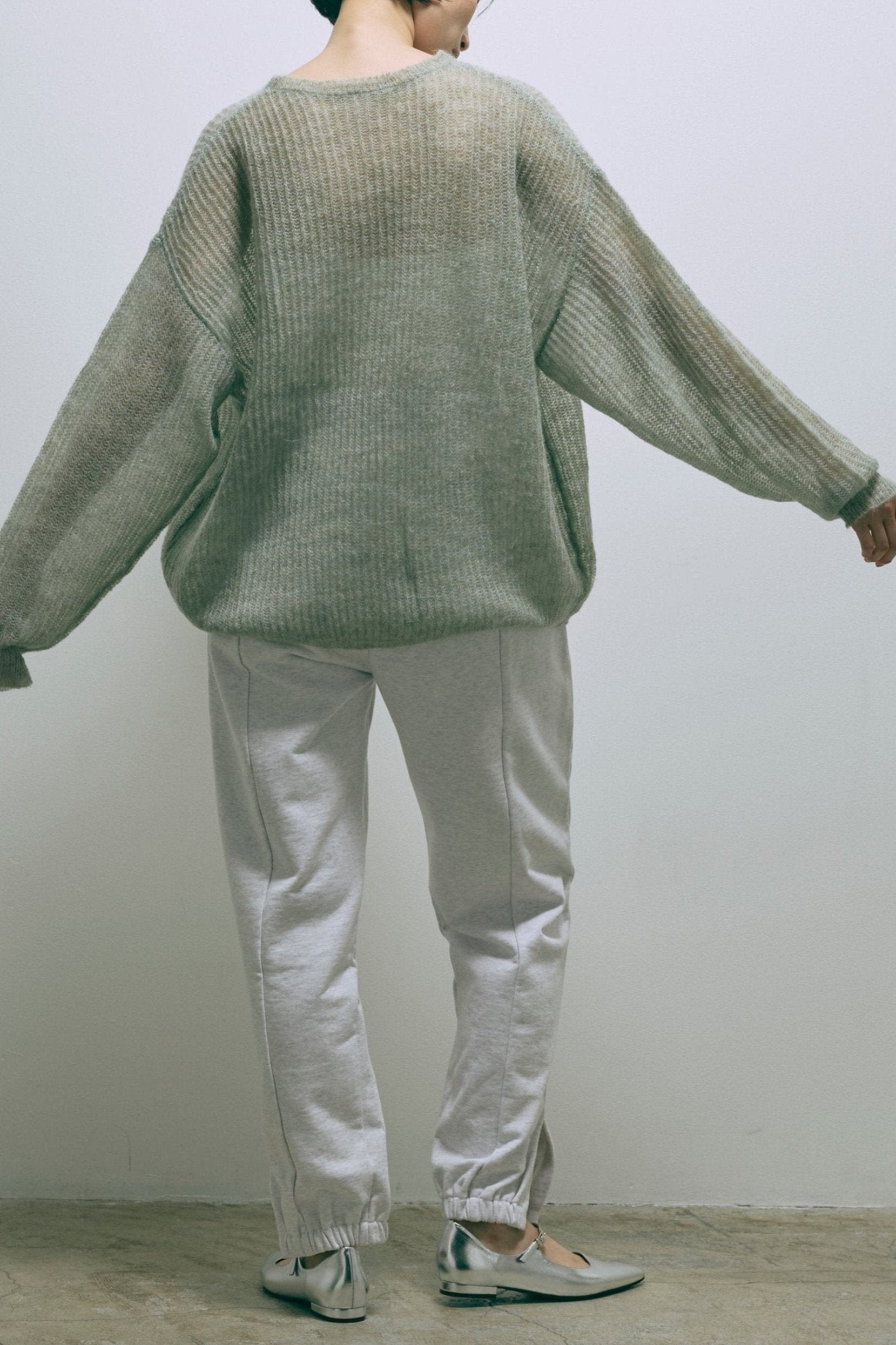 【Set Up】Slit Sweat Pants
