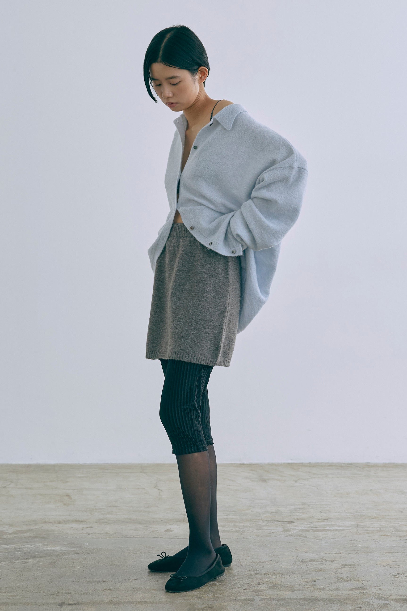 Alpaca-Touch Knit Mini Skirt
