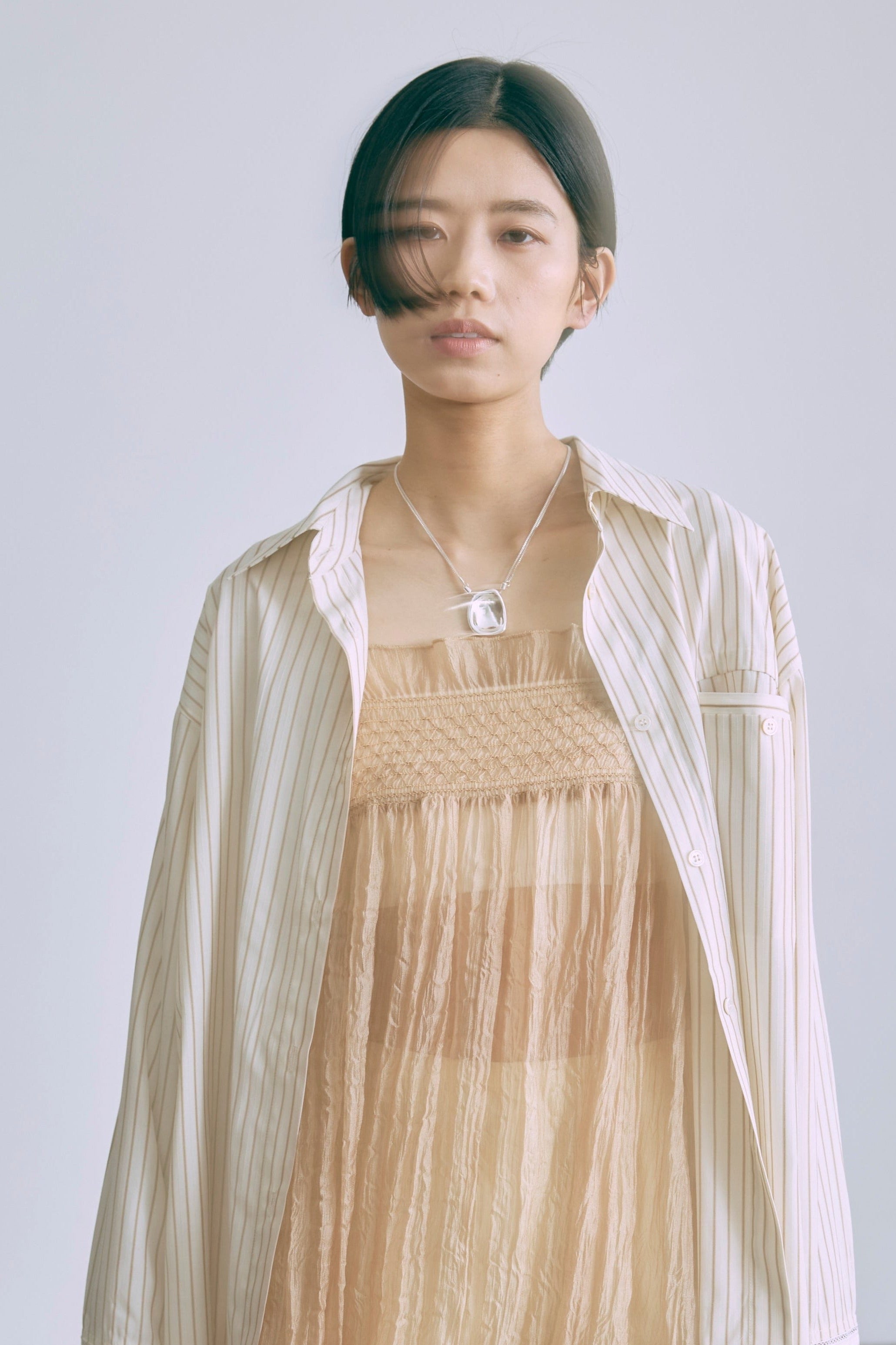 2Way Sheer Crinkled Skirt Dress