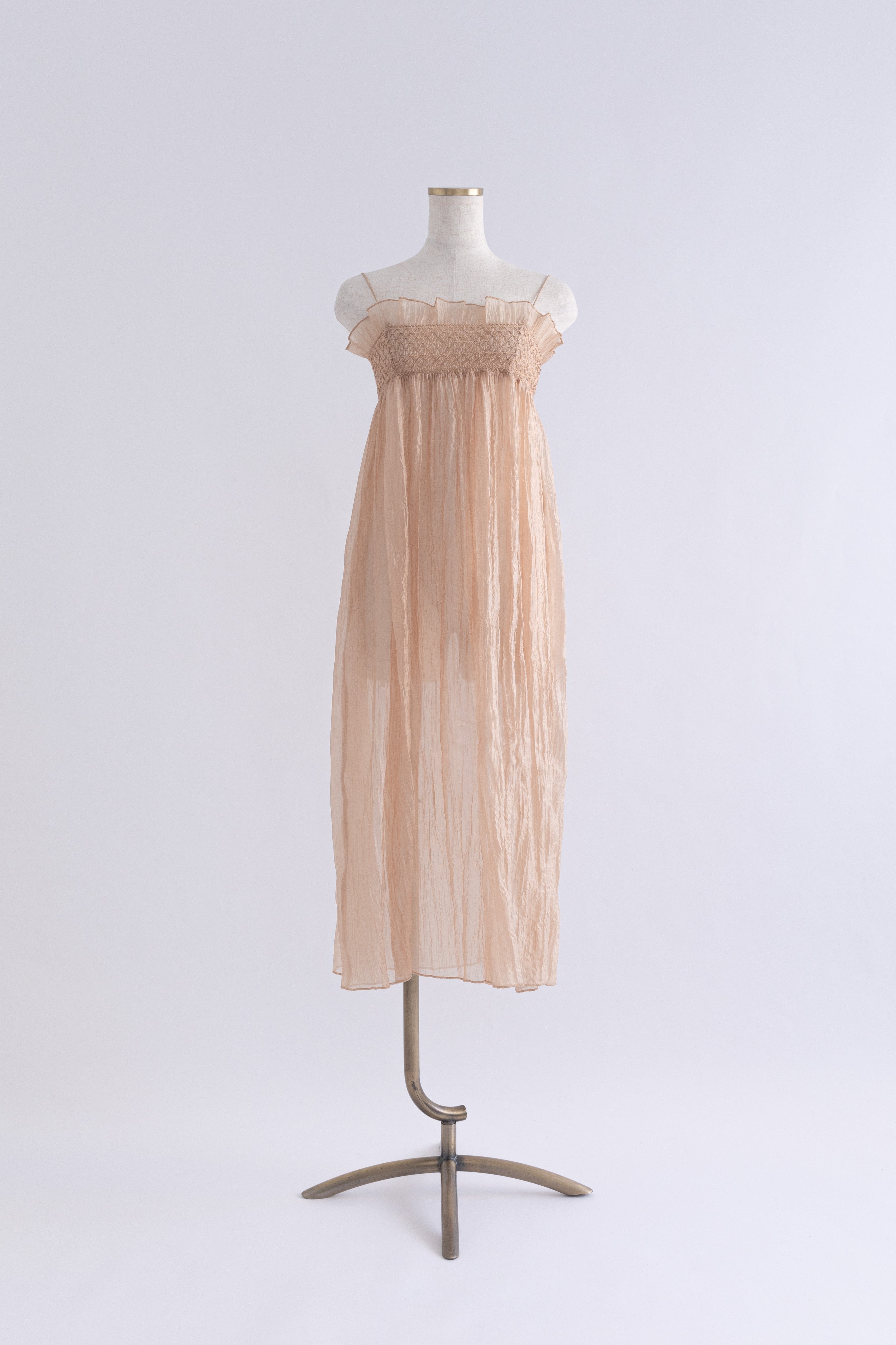 2Way Sheer Crinkled Skirt Dress