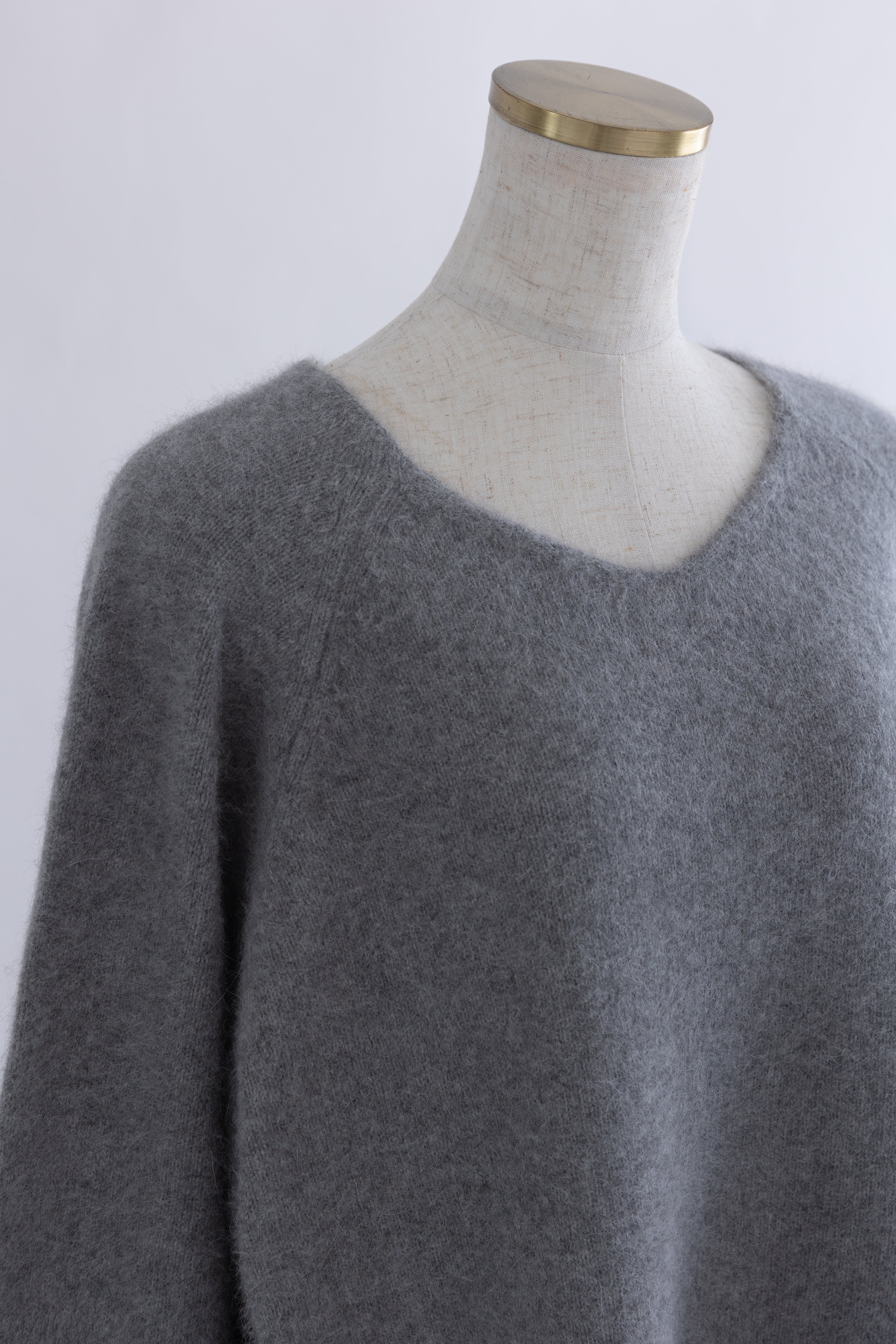 Vneck Fox Over Knit