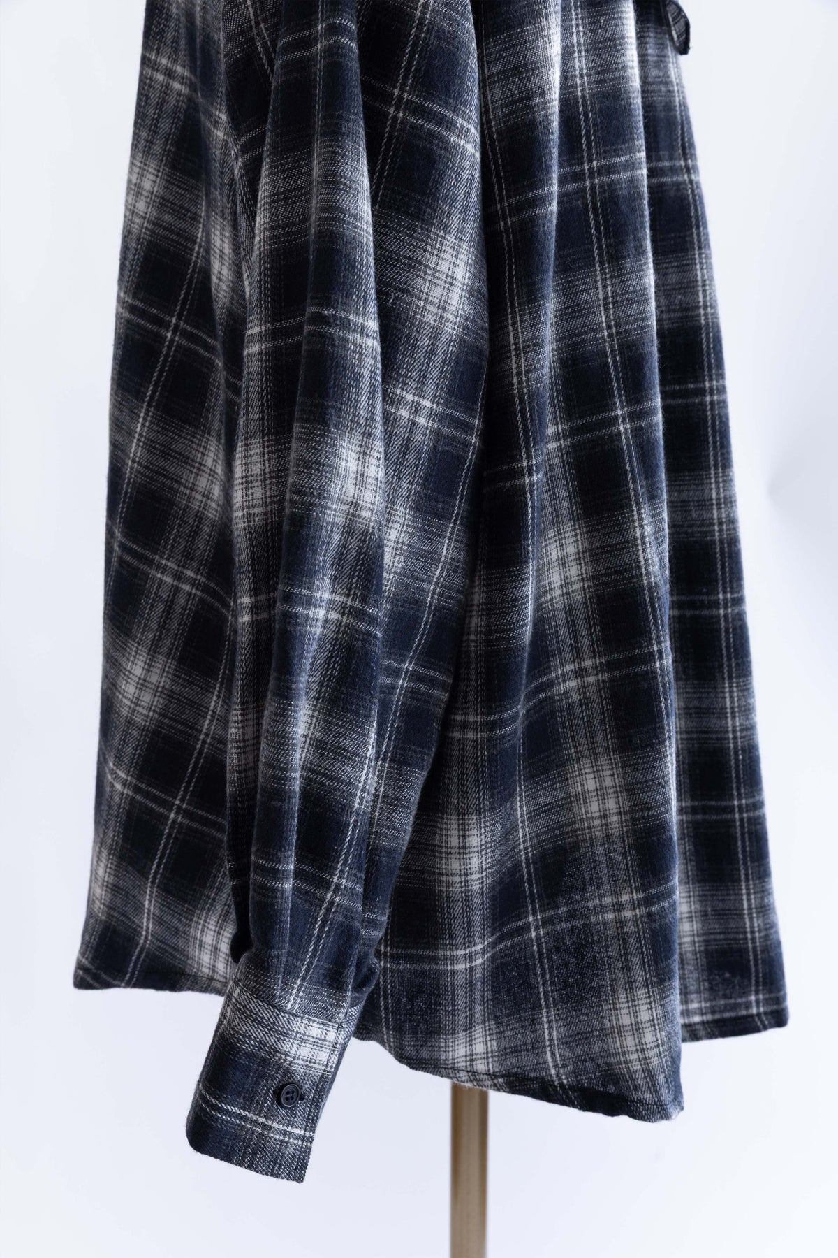 Layered Stole Flannel Shirt ネイビー