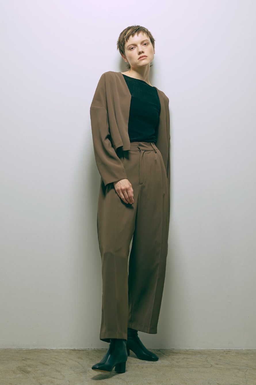 Dropped Shoulder Soft Jacket Set Up ブラウン size:1 model:178cm NADIA