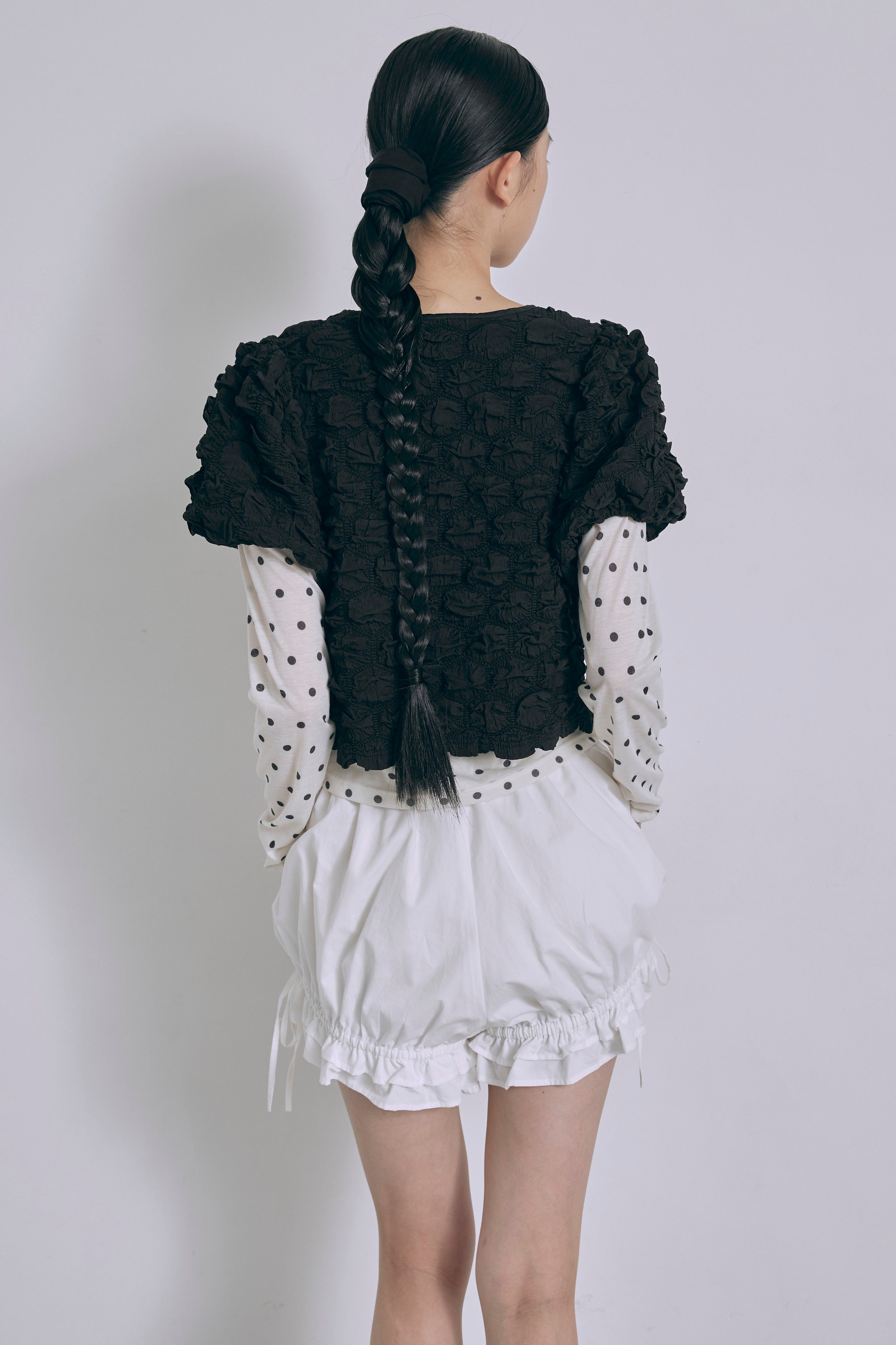 Puff Smocked Short Blouse