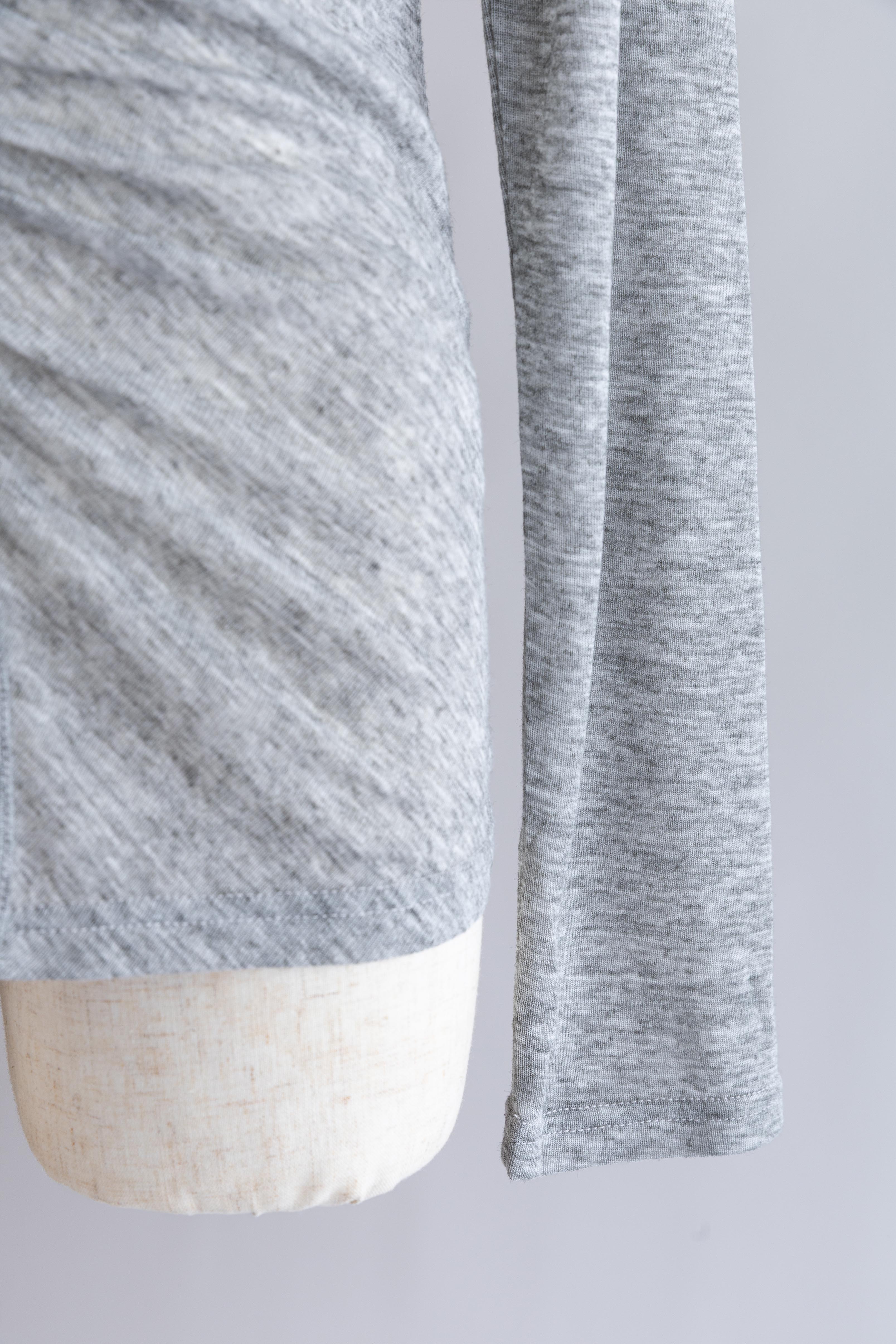 Soft Sheer Gathered Cardigan 杢グレー