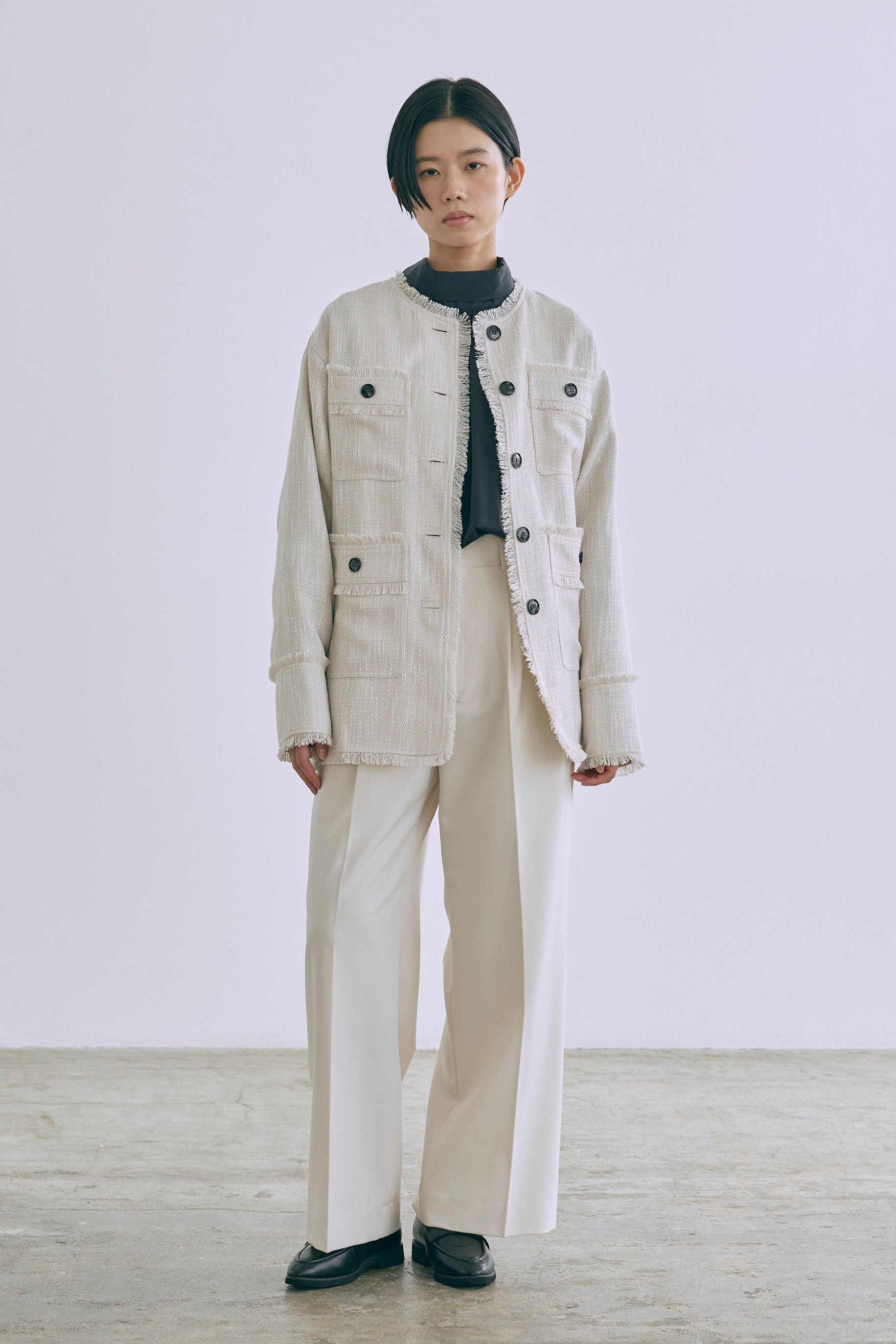 着用カラー:アイボリー モデル身長:170㎝