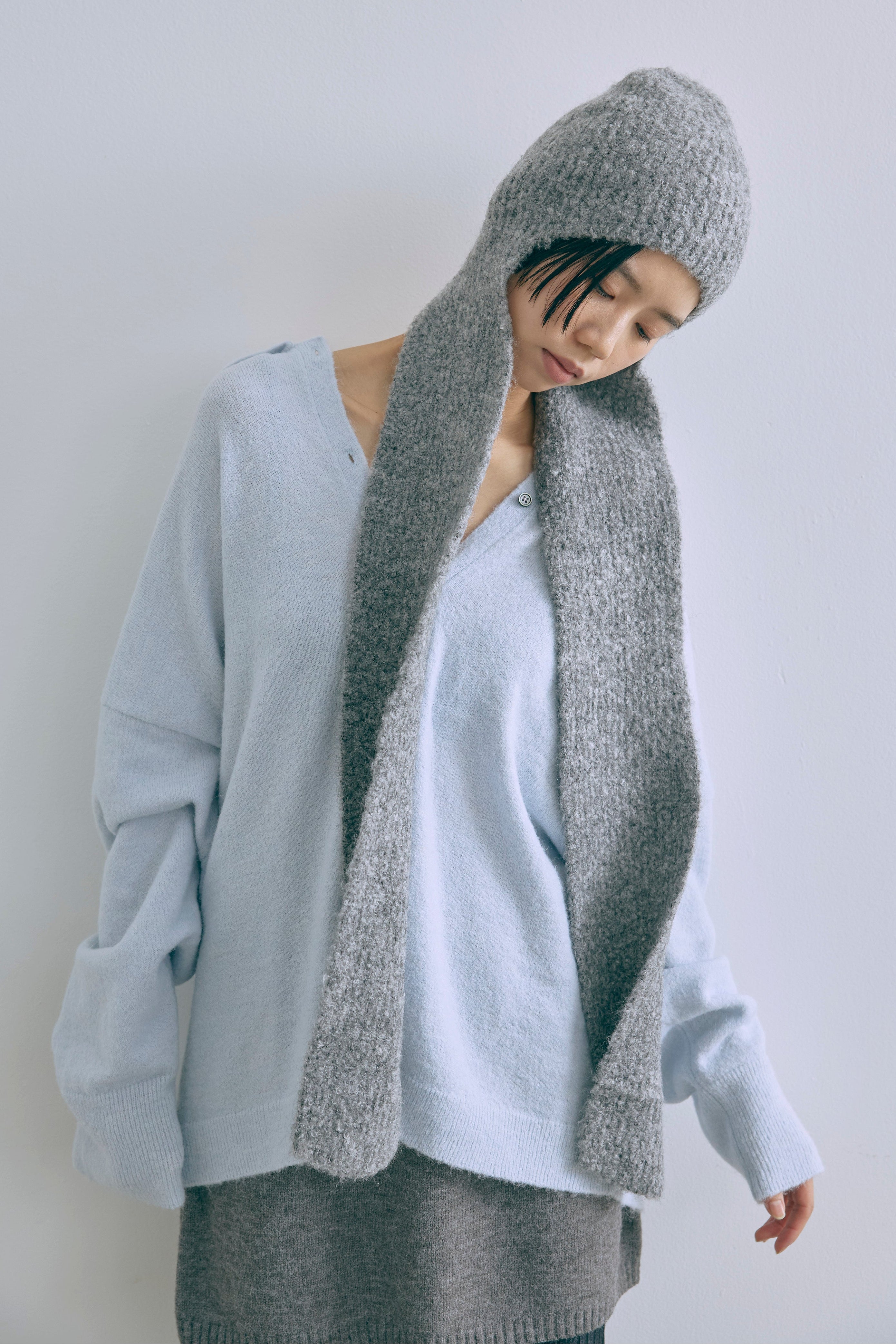 着用カラー:杢グレー モデル身長:170㎝