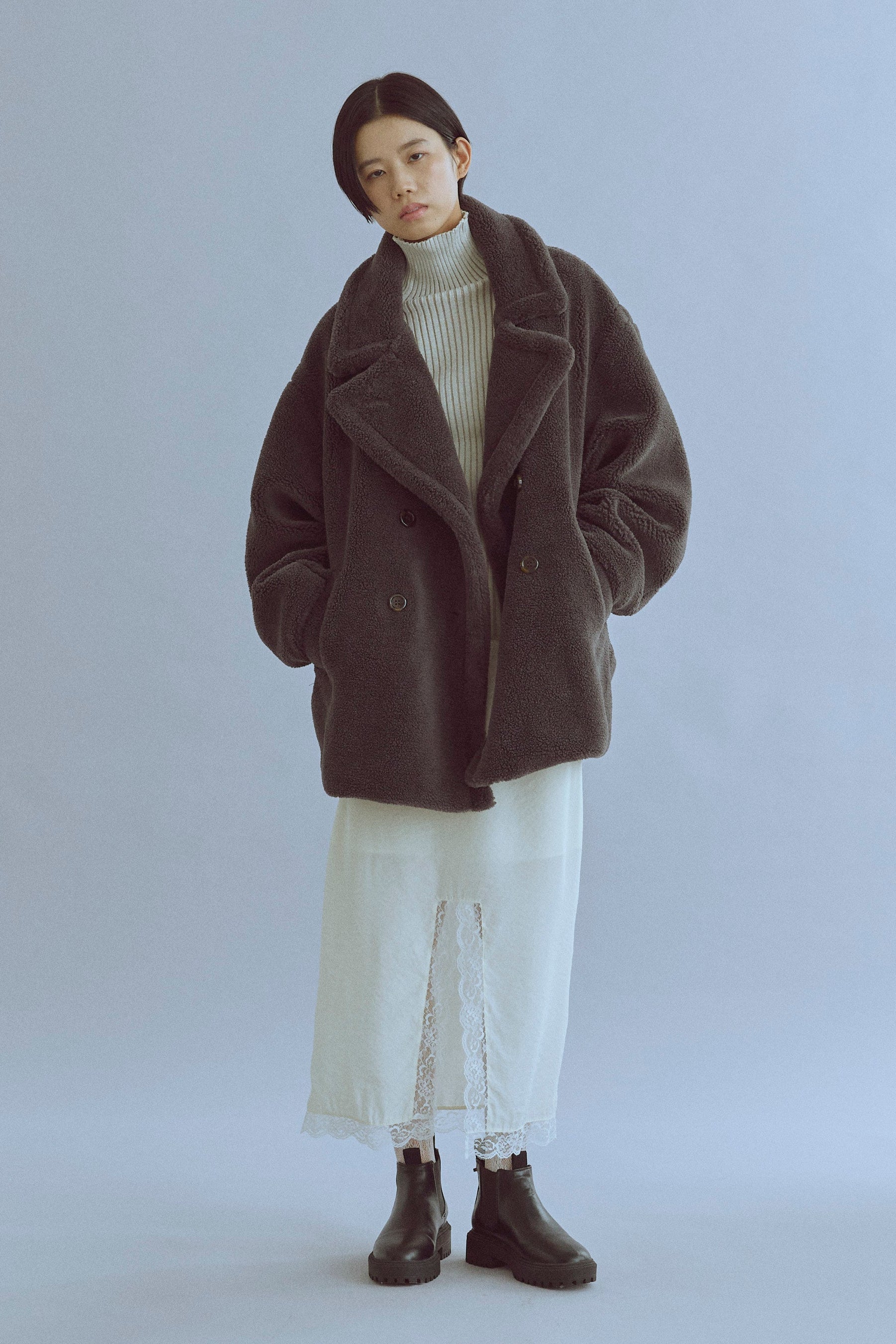 着用カラー:アイボリー モデル身長:170cm