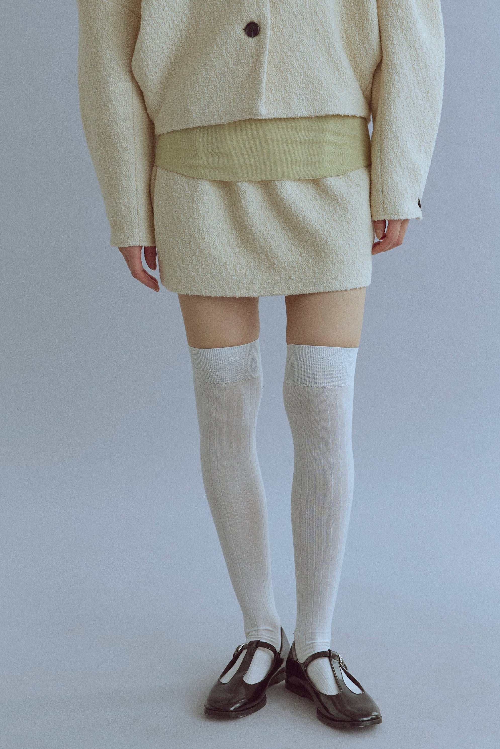 【Set Up】Boucle Cocoon Skirt アイボリー model:170cm chii