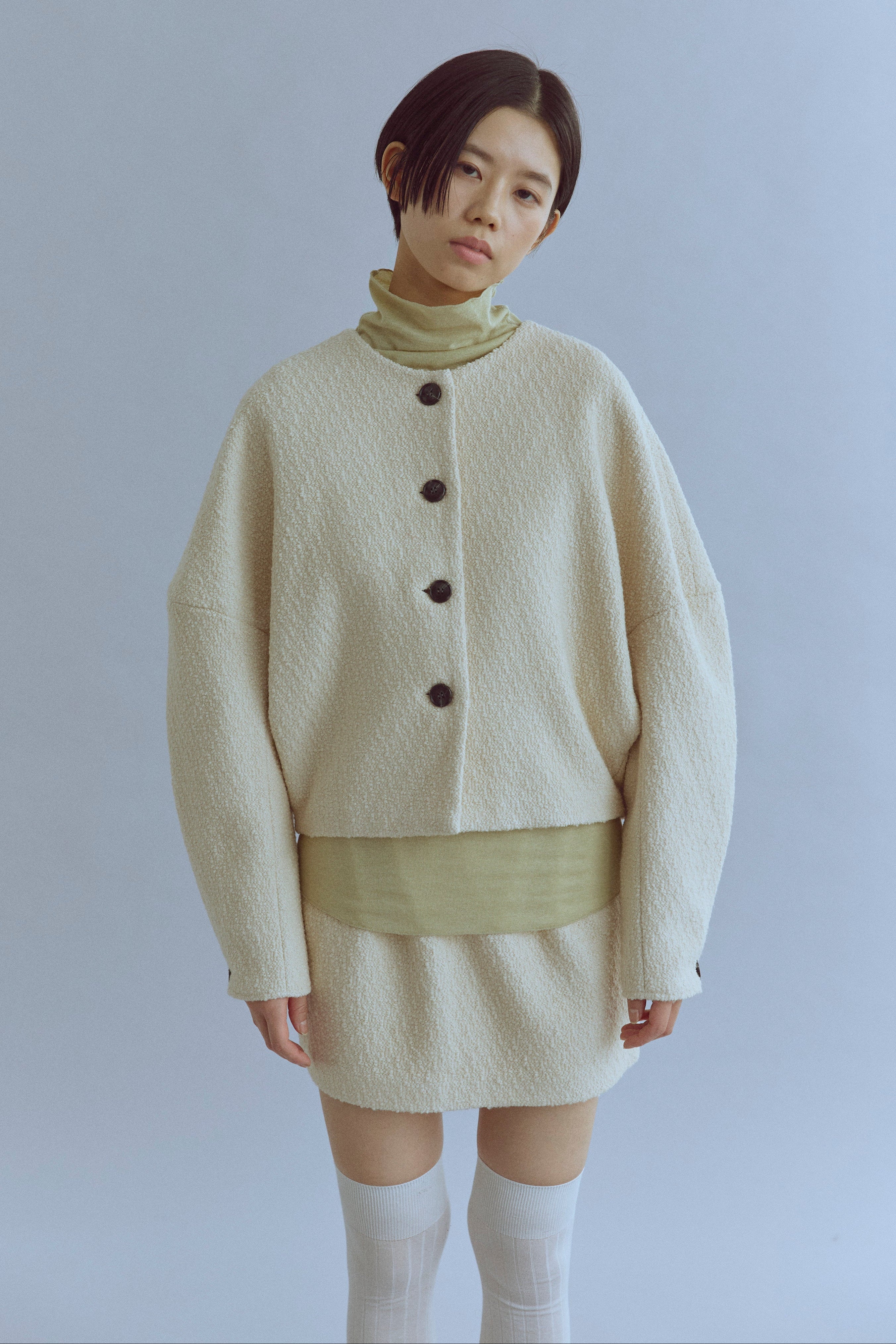 着用カラー:アイボリー モデル身長:170㎝