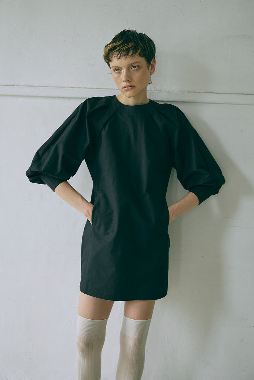 Volume Sleeve Mini Dress