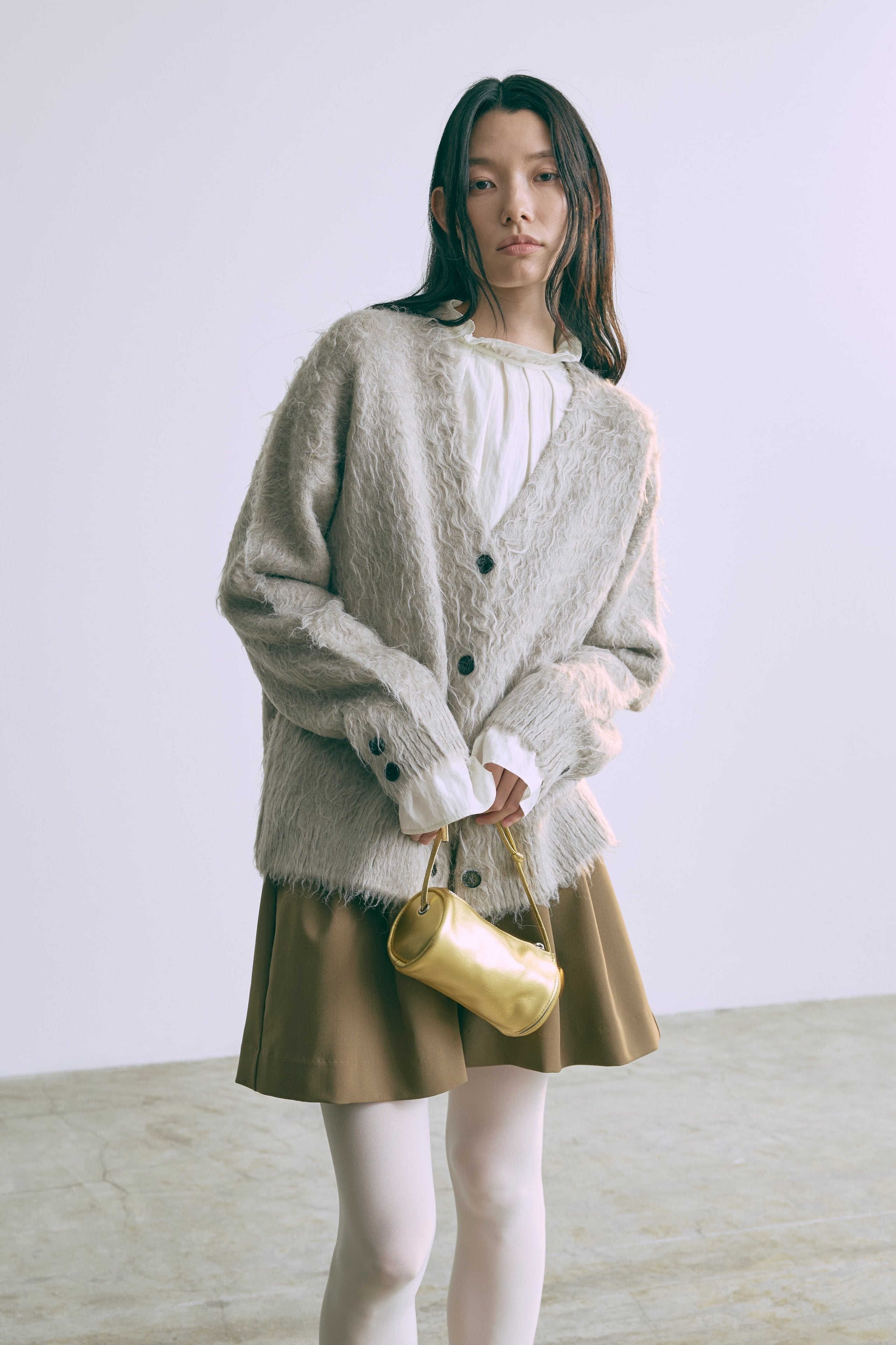Brashed Shaggy Cardigan