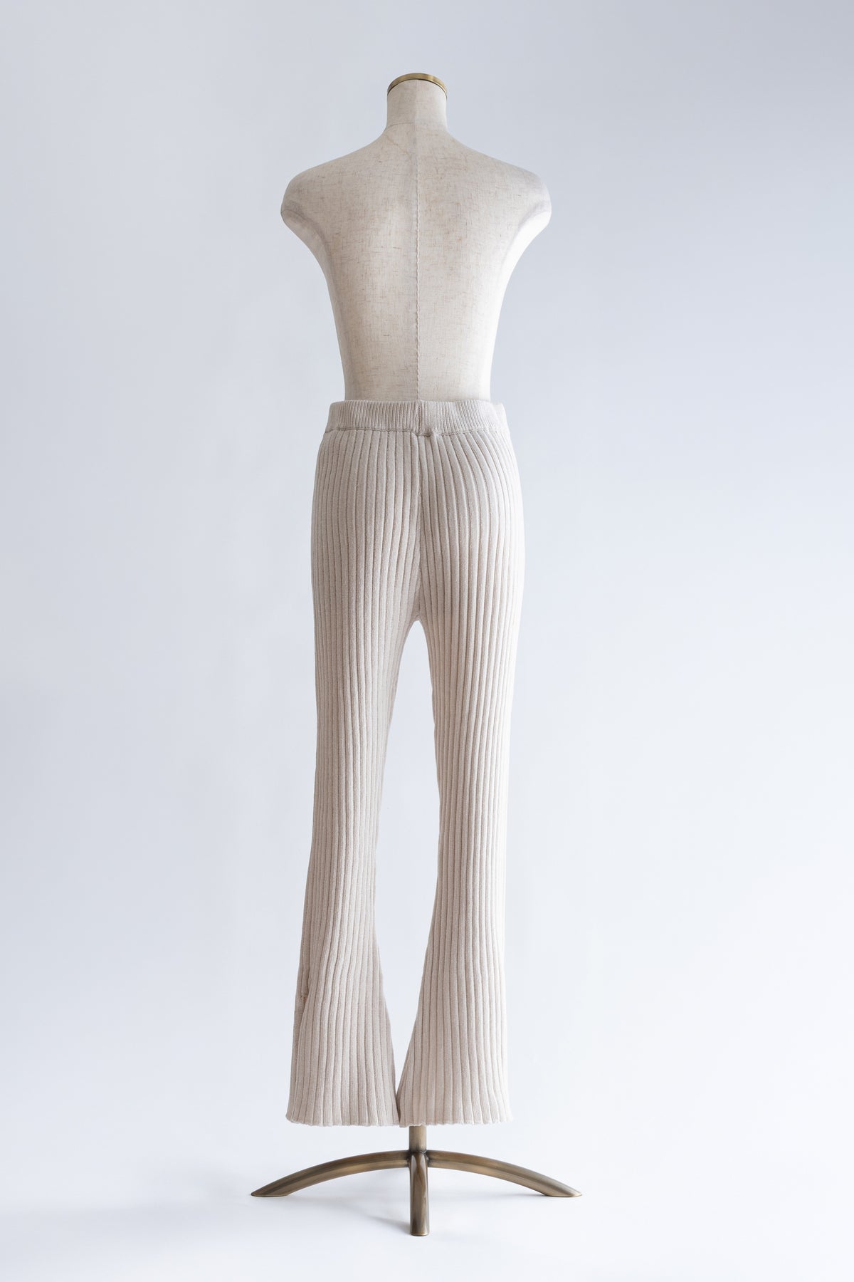 【Set Up】Chenille Rib Flared Pants アイボリー