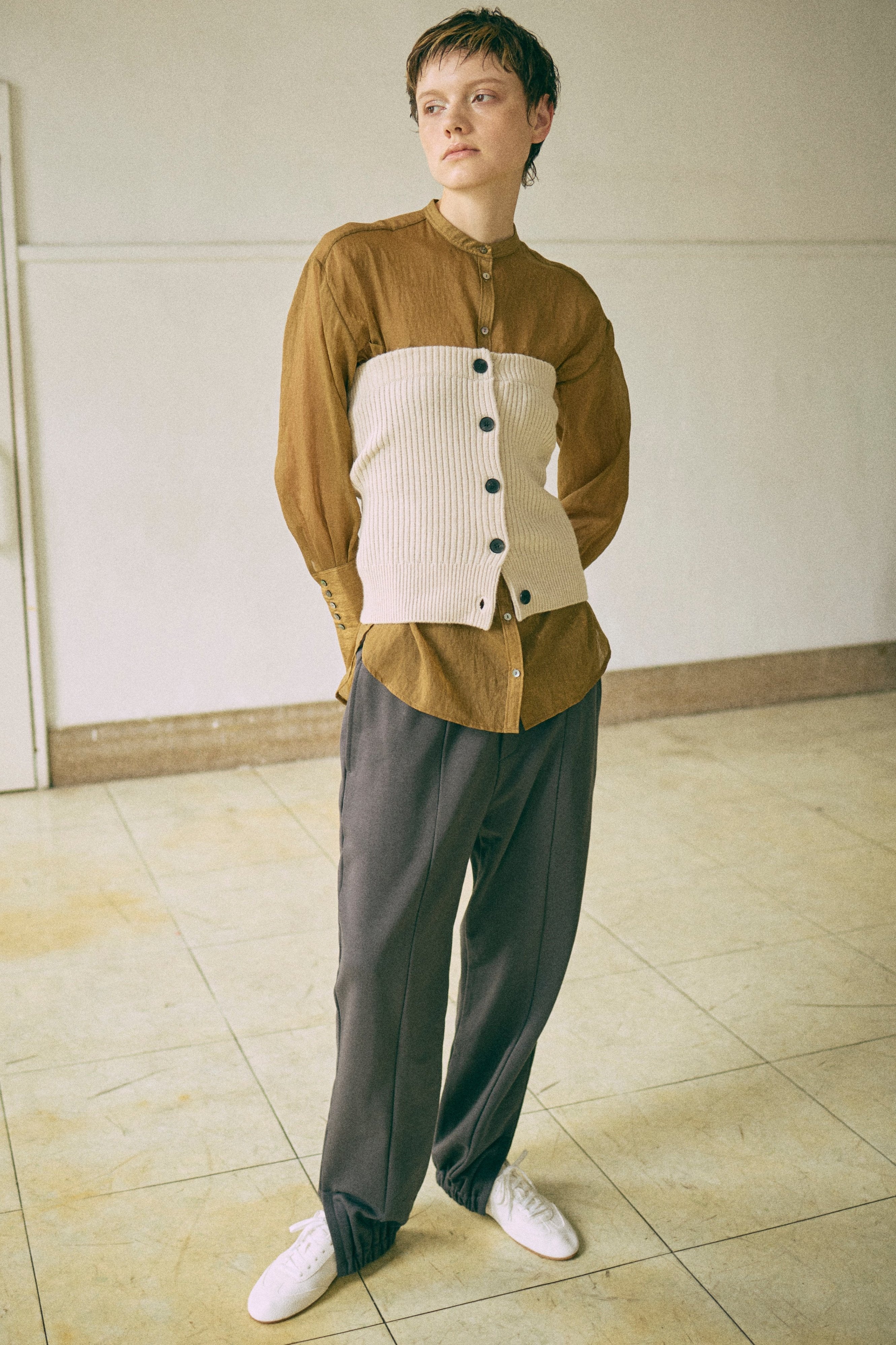 【Set Up】Slit Sweat Pants
