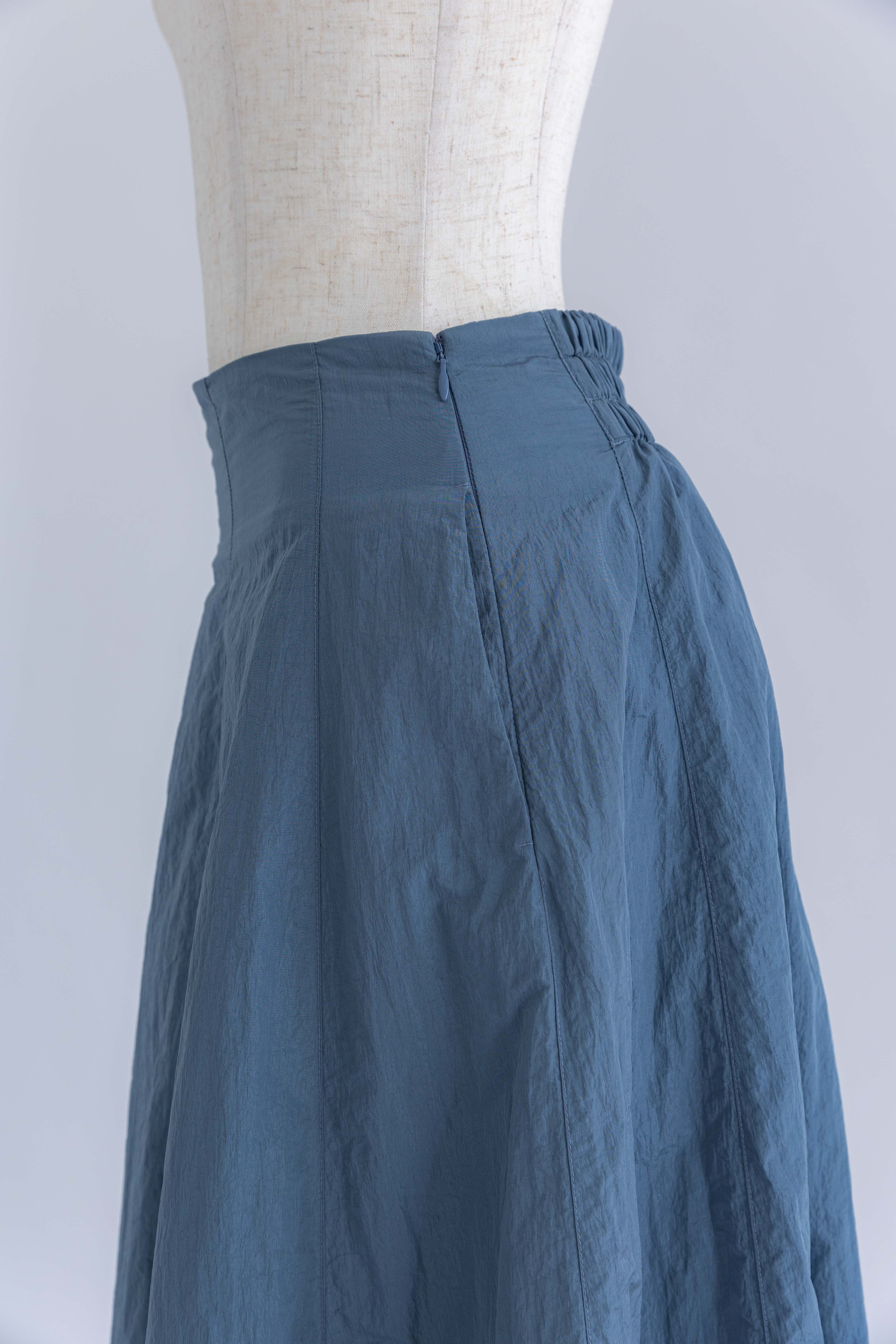 Nylon Taffeta Flared Skirt