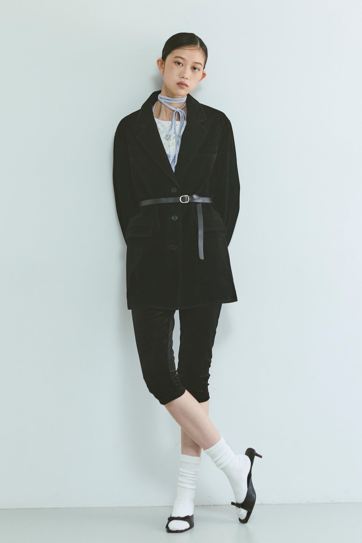 Vintage Suede Oversized Jacket ブラック
