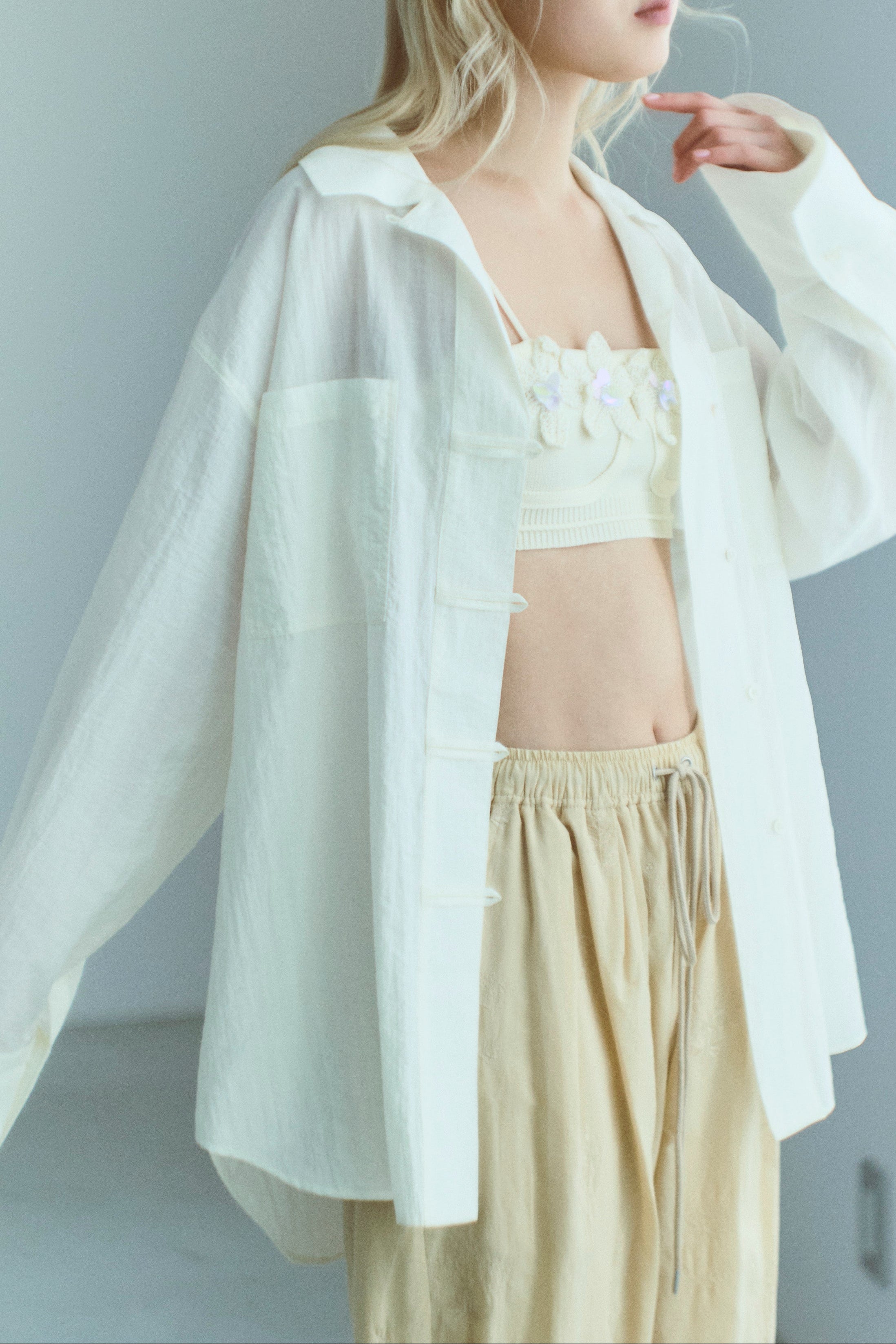 着用カラー:オフホワイト モデル身長:162㎝