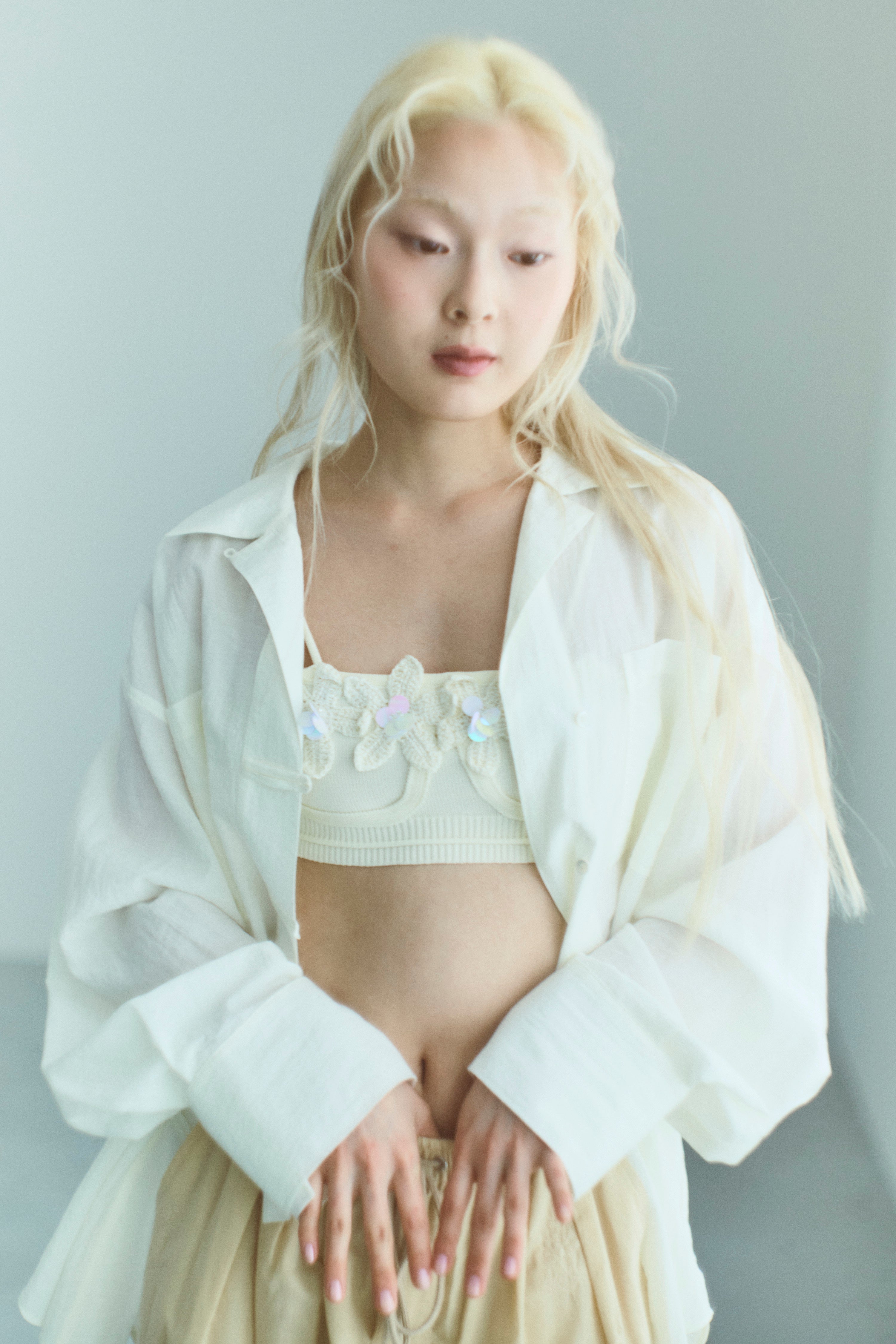 着用カラー:アイボリー モデル身長:162㎝