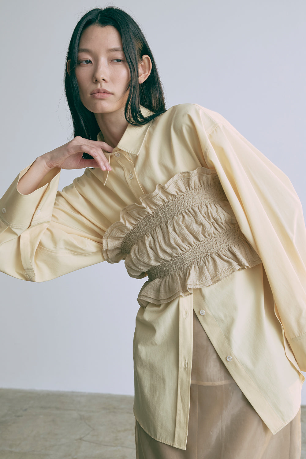 着用カラー:ベージュ モデル身長:174cm